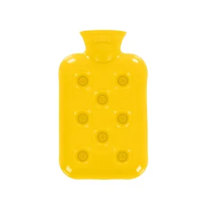 0.5 Litre Yellow Honeycomb Pattern Padded Fashy Hot Water Bottle