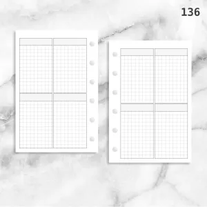 136: Four Vertical Grid Boxes