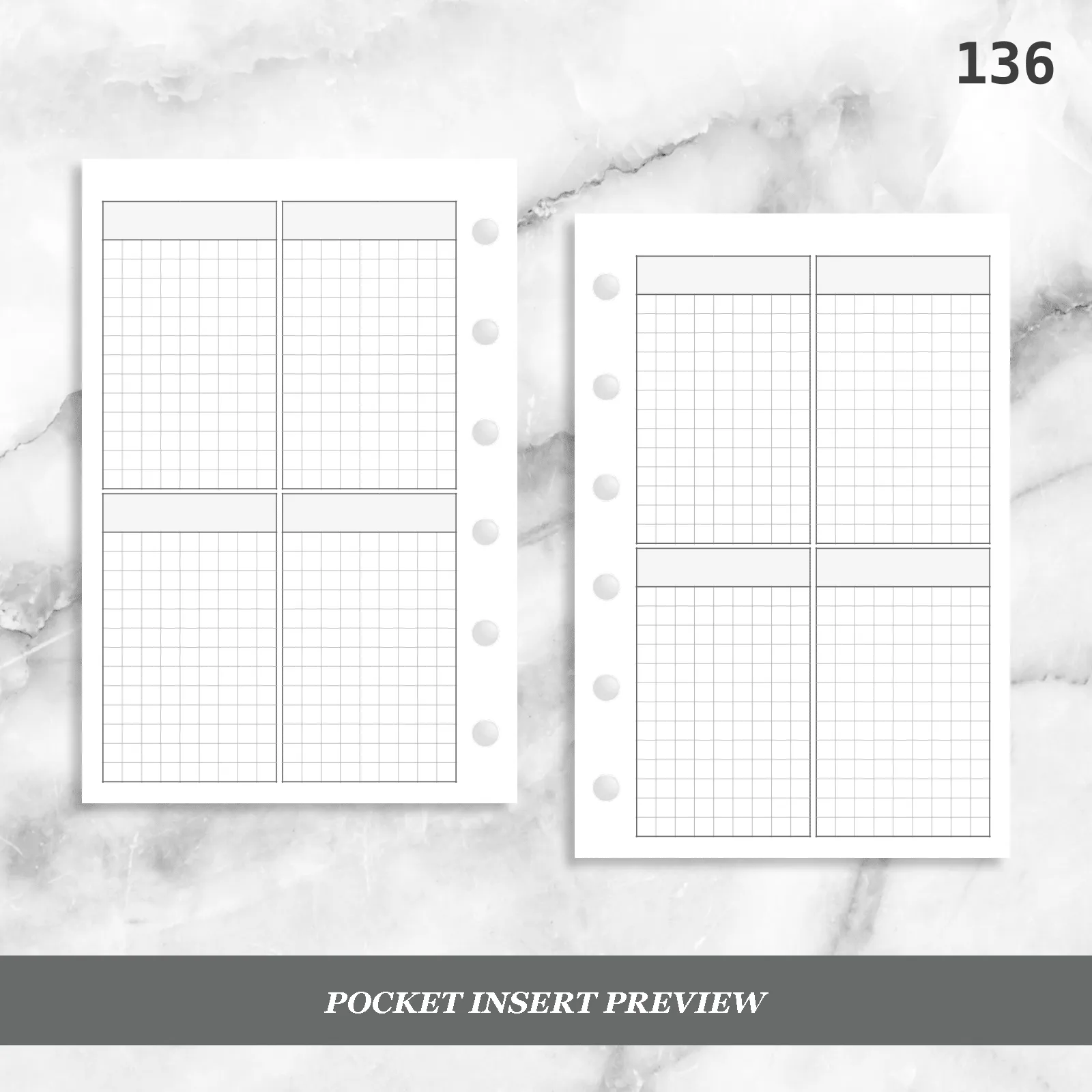 136: Four Vertical Grid Boxes