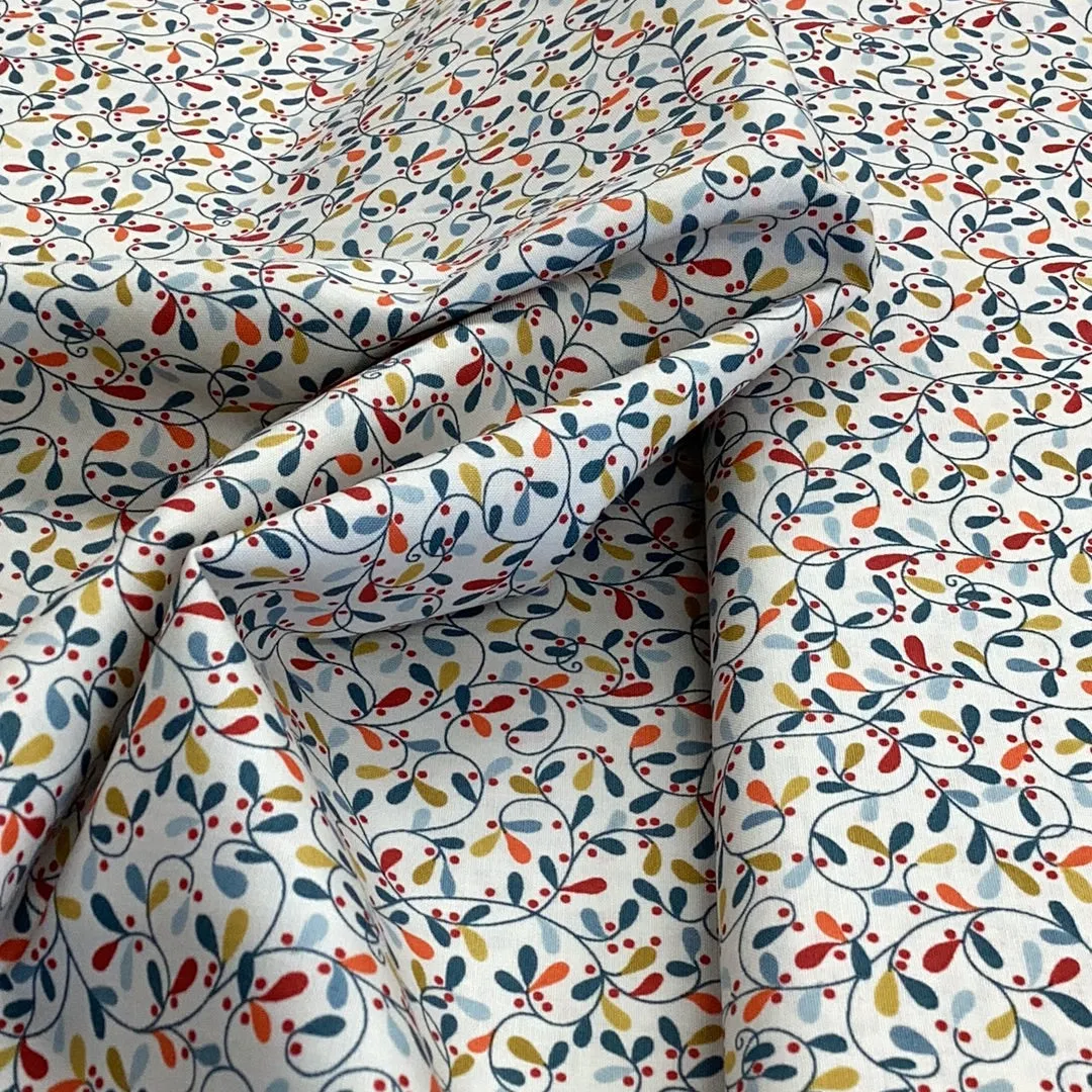 1569 Lila' Kitchen Leaves The Henley Studio | Makower UK - 1/2 metre