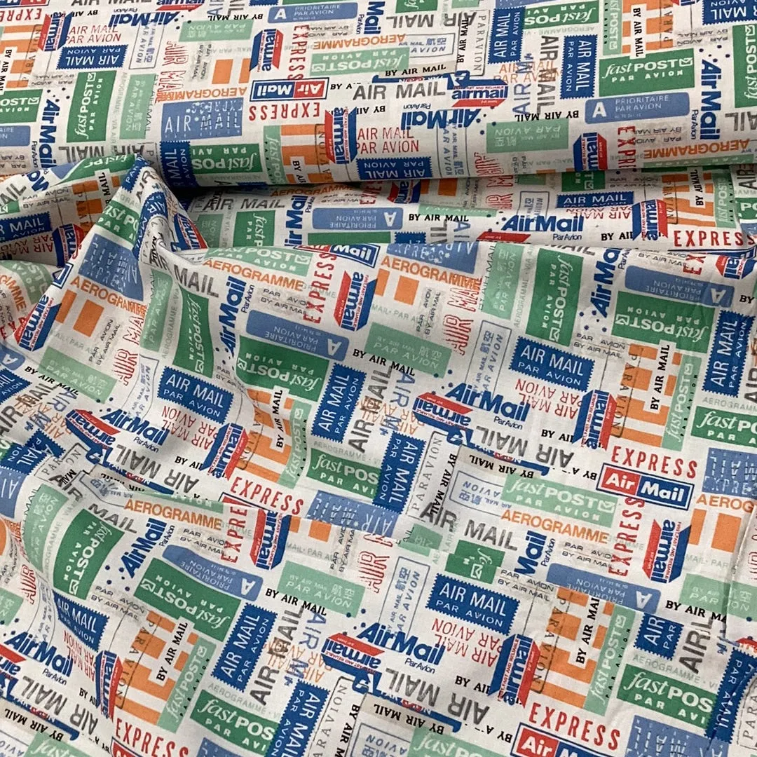 1653 Vacation Airmail The Henly Studio | Makower UK - 1/2 metre