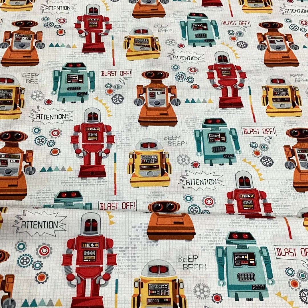 1751 Galaxy Robots The Henley Studio | Makower UK - 1/2 metre