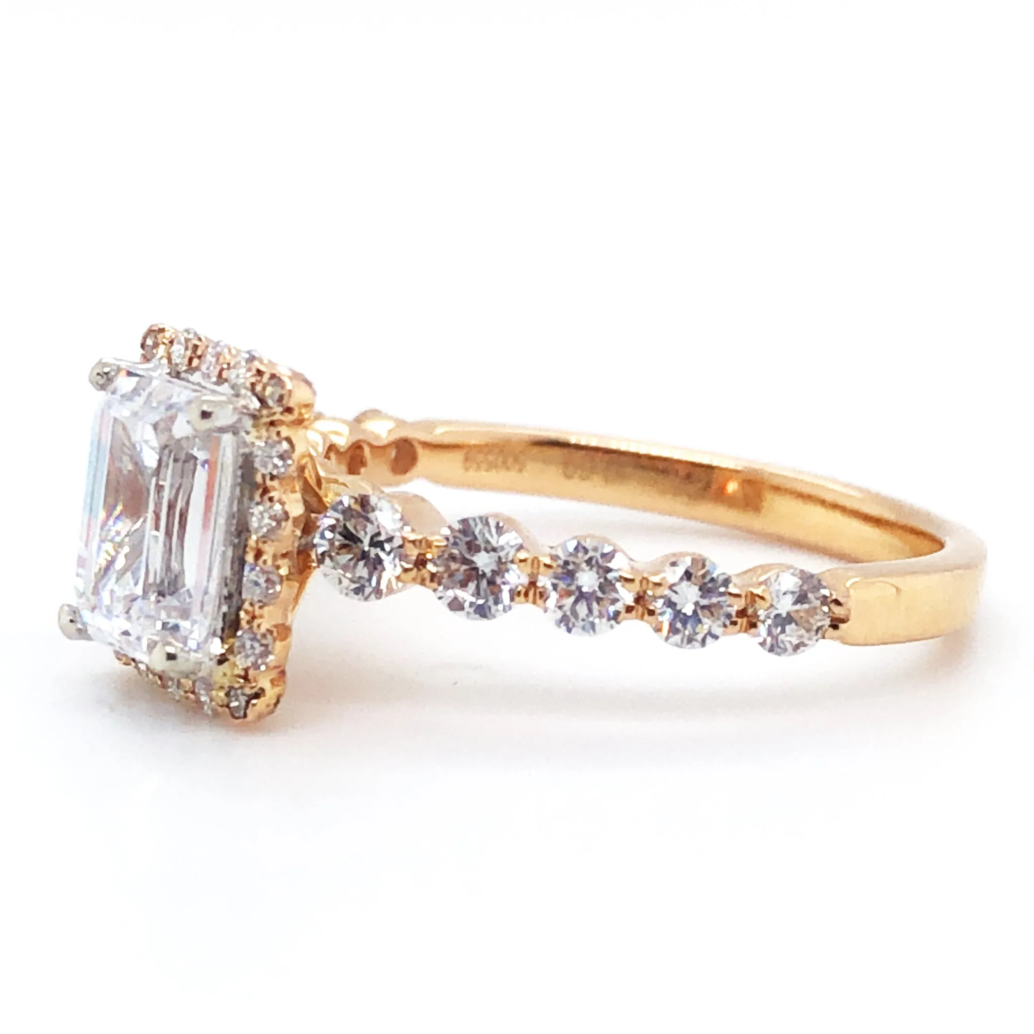 18KR Diamond Engagement Semi-Mount Ring w/ 1.0 ctw, Size 7