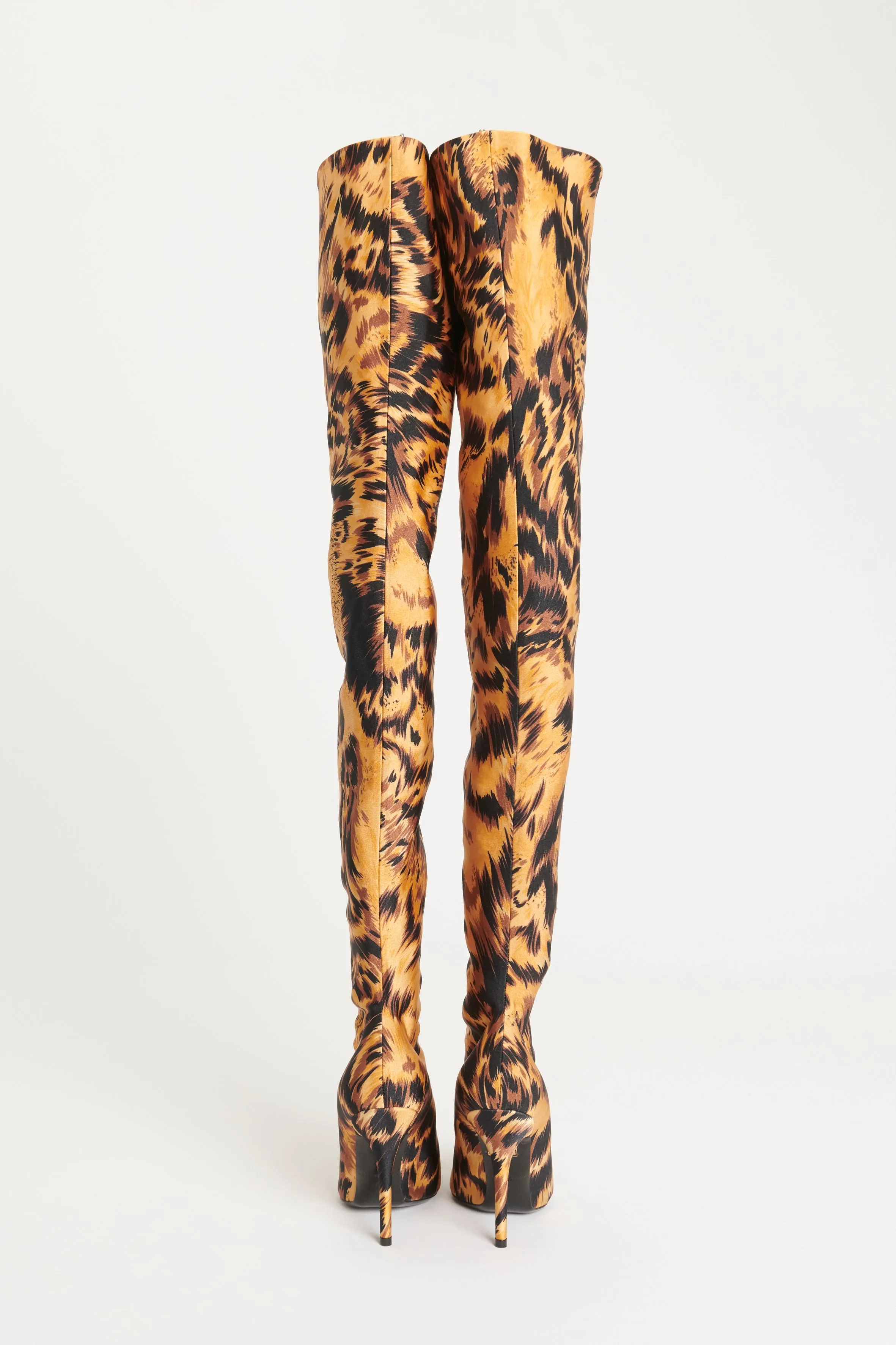 2018 Animal Print Preowned Knife Over The Knee Boots