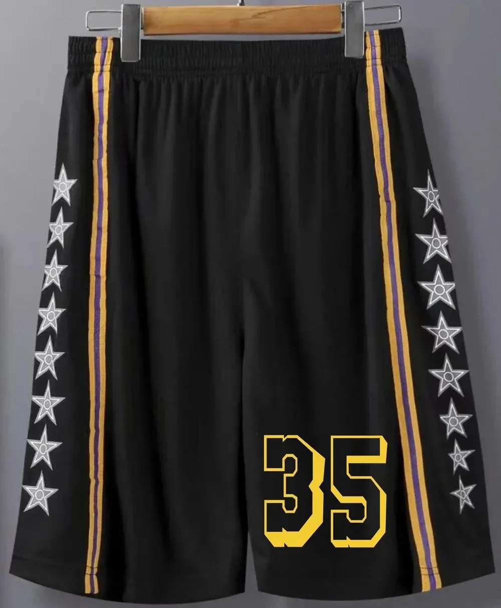 23# 24# Men Basketball Shorts Free Custom Kid shorts Basketball Male Soccer Exercise Running Fitness Workout Black Short 240306