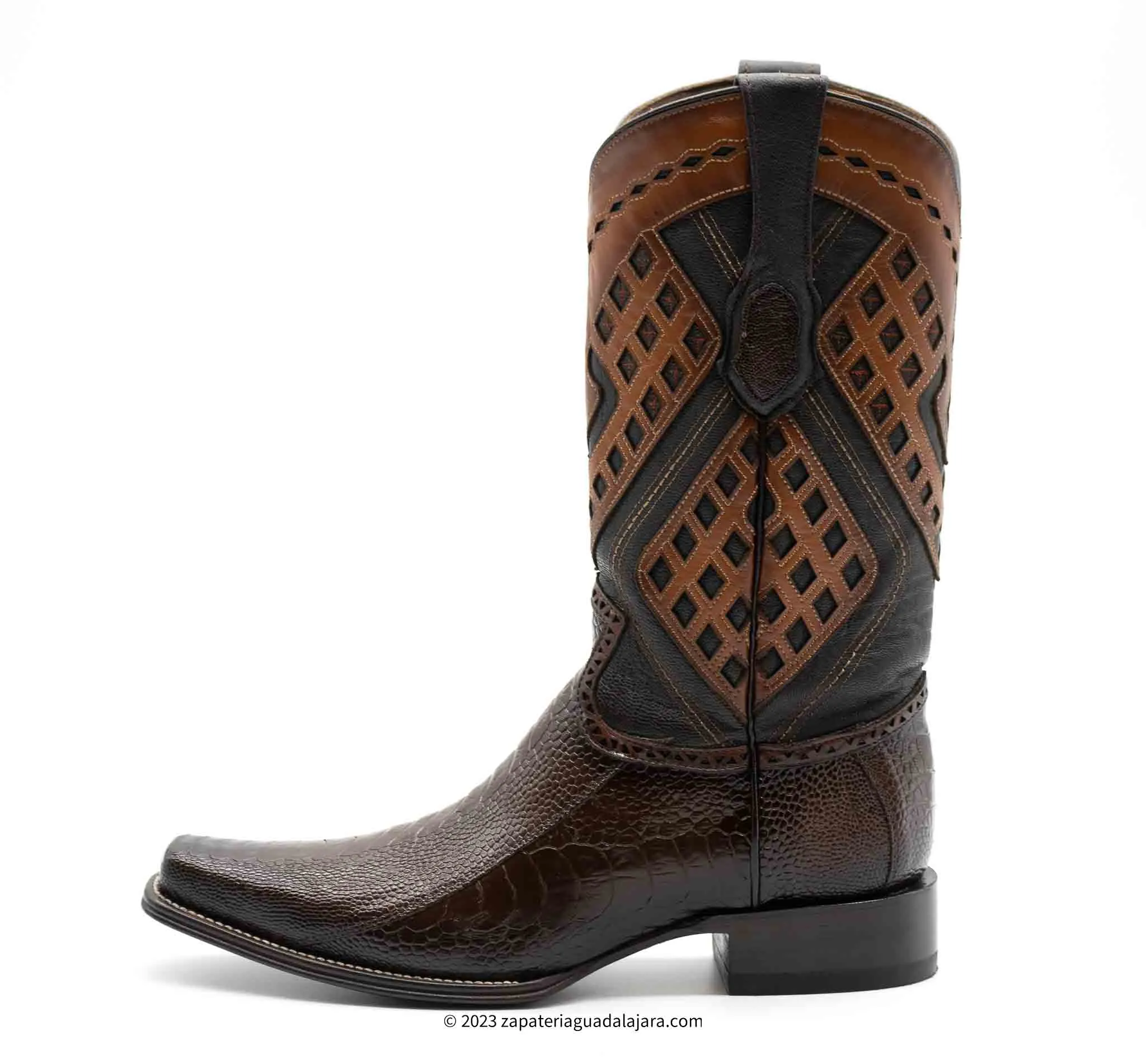 2760516 Ostrich Leg European Toe Faded Brown