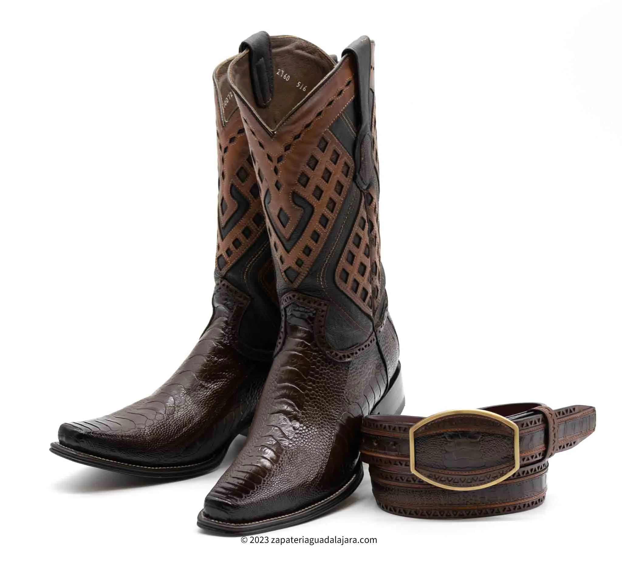 2760516 Ostrich Leg European Toe Faded Brown