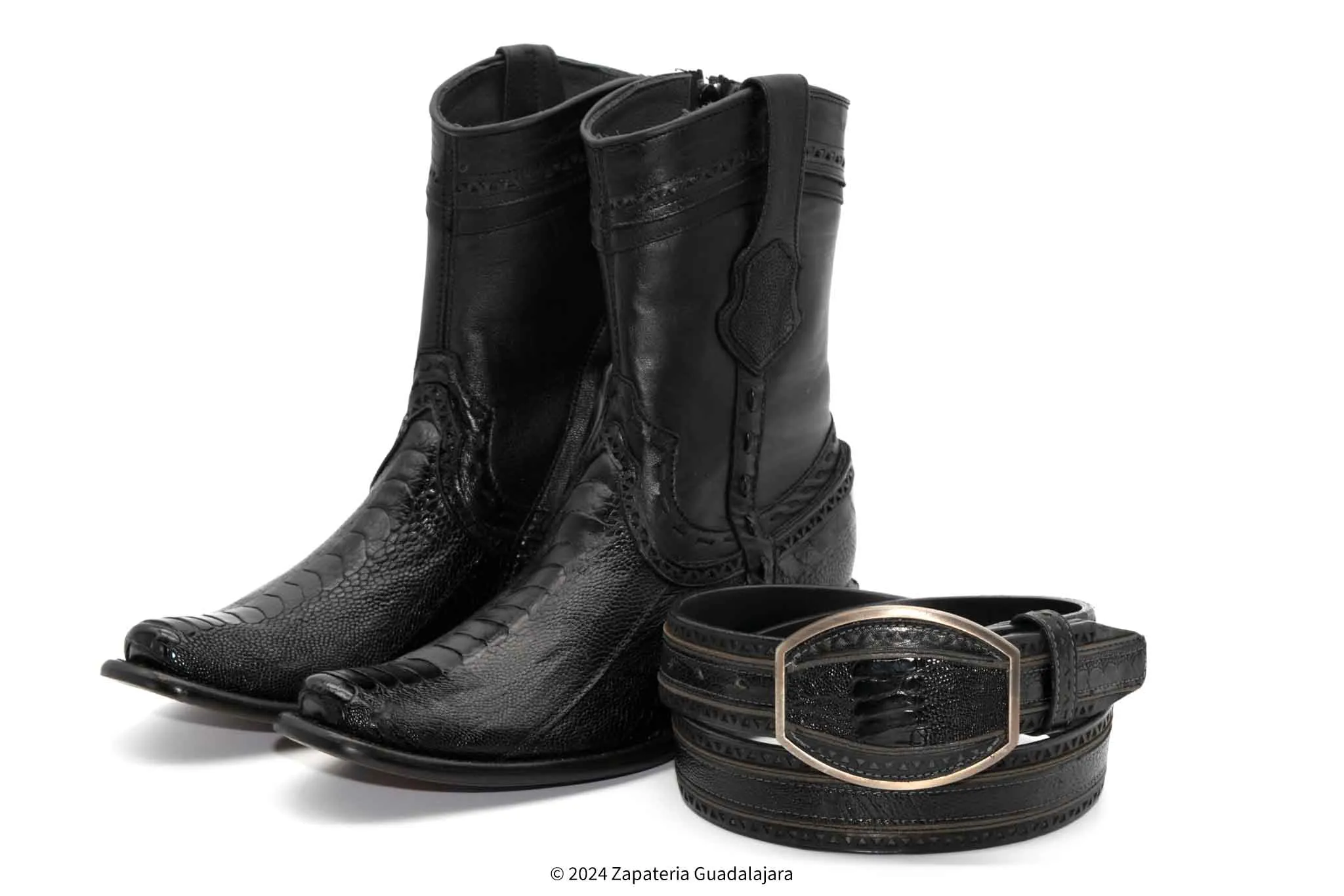 279B0505 DUBAI OSTRICH LEG BLACK