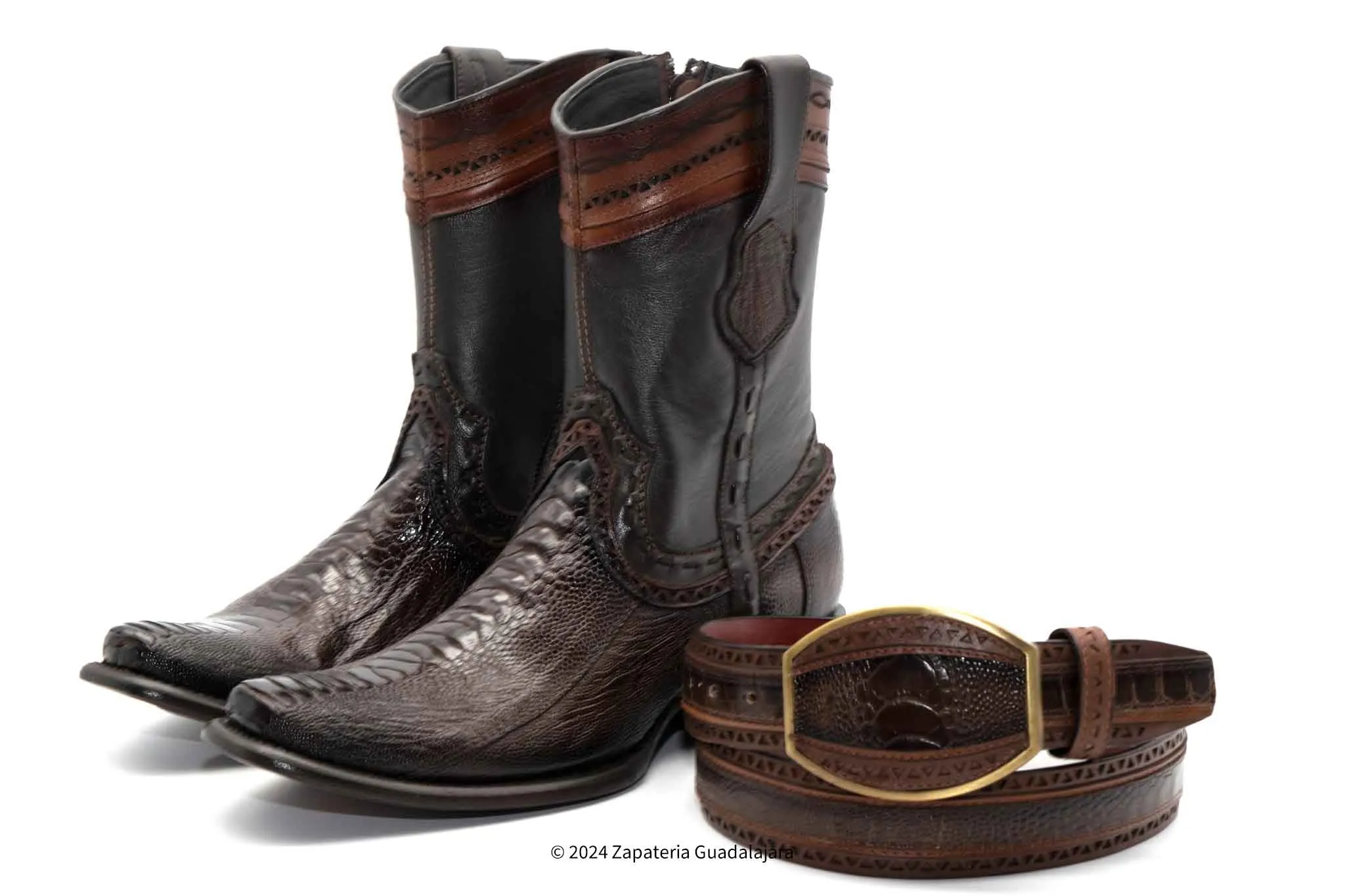 279B0516 DUBAI OSTRICH LEG FADED BROWN