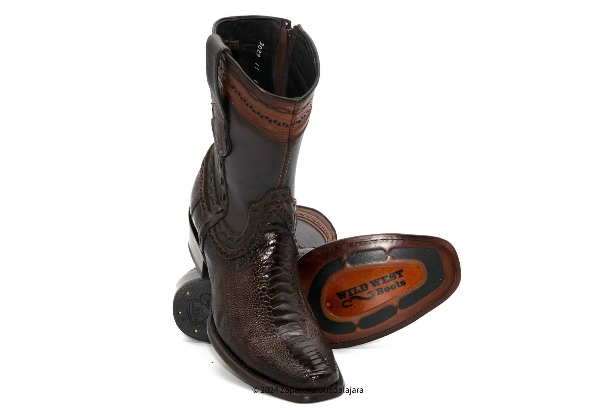279B0516 DUBAI OSTRICH LEG FADED BROWN