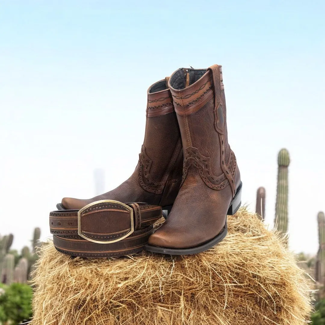 279B9940 MEN DUBAI RAGE WALNUT LEATHER BOOT