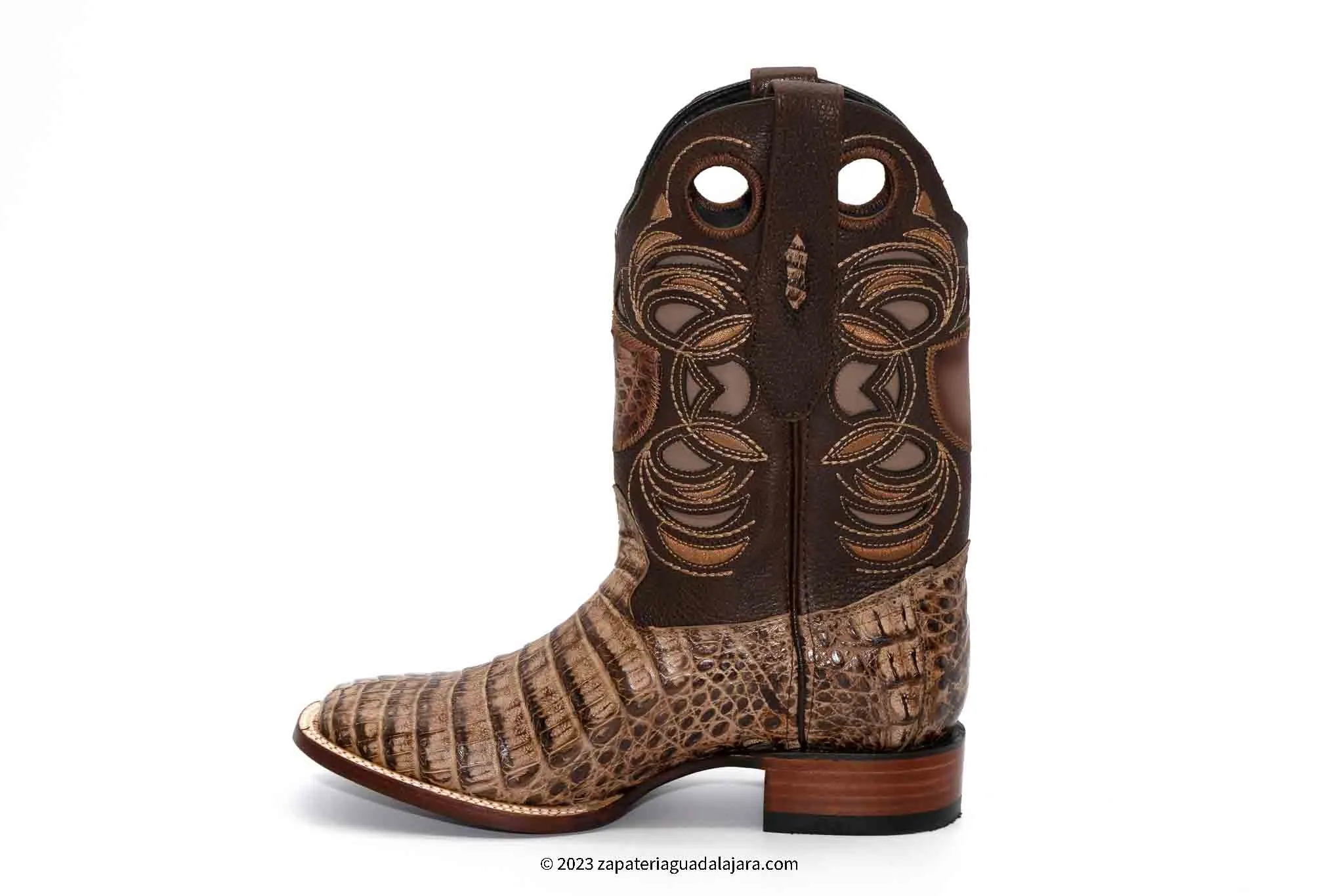 28248272 WIDE SQUARE TOE CAIMAN BELLY MOCHA