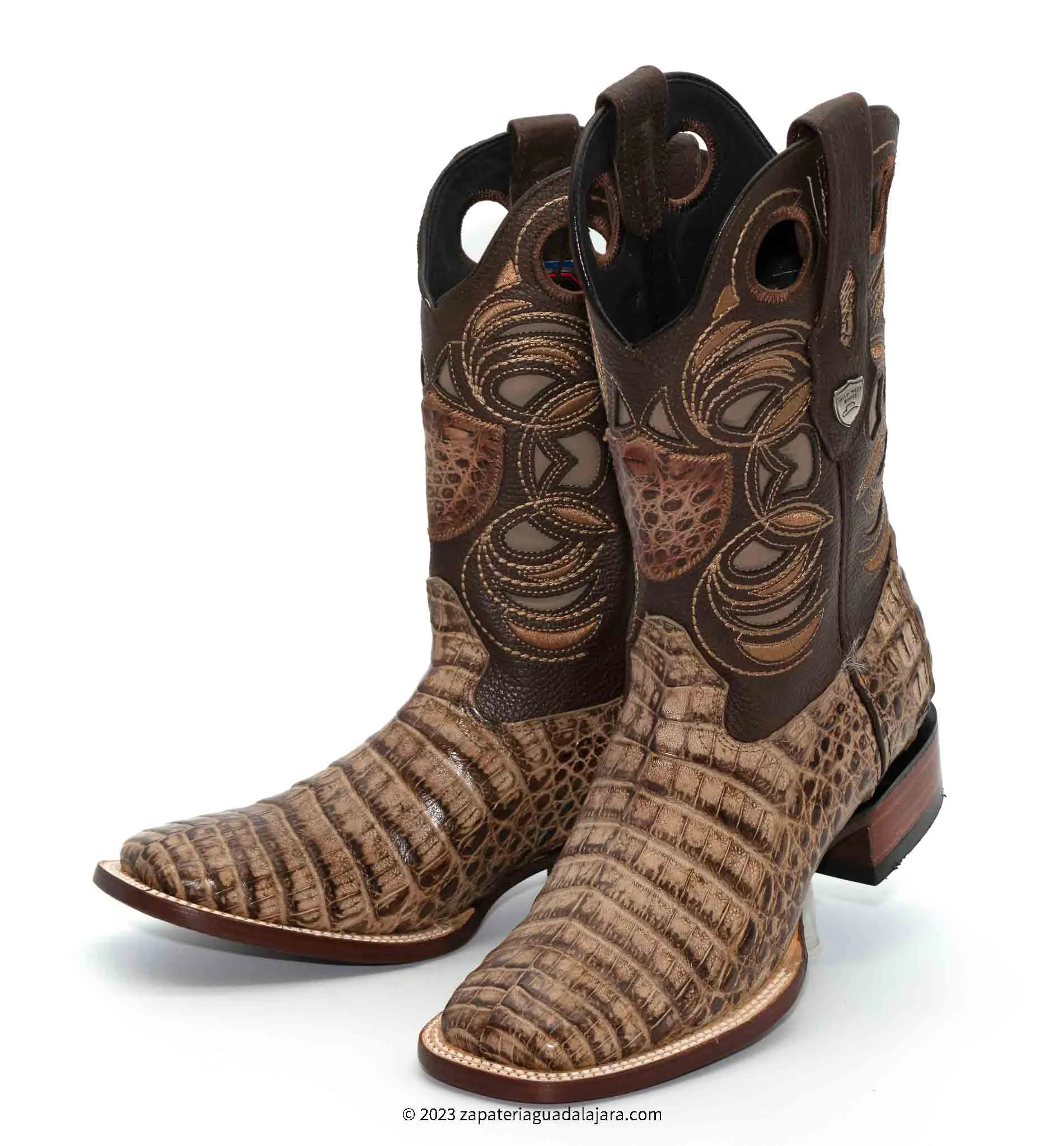 28248272 WIDE SQUARE TOE CAIMAN BELLY MOCHA