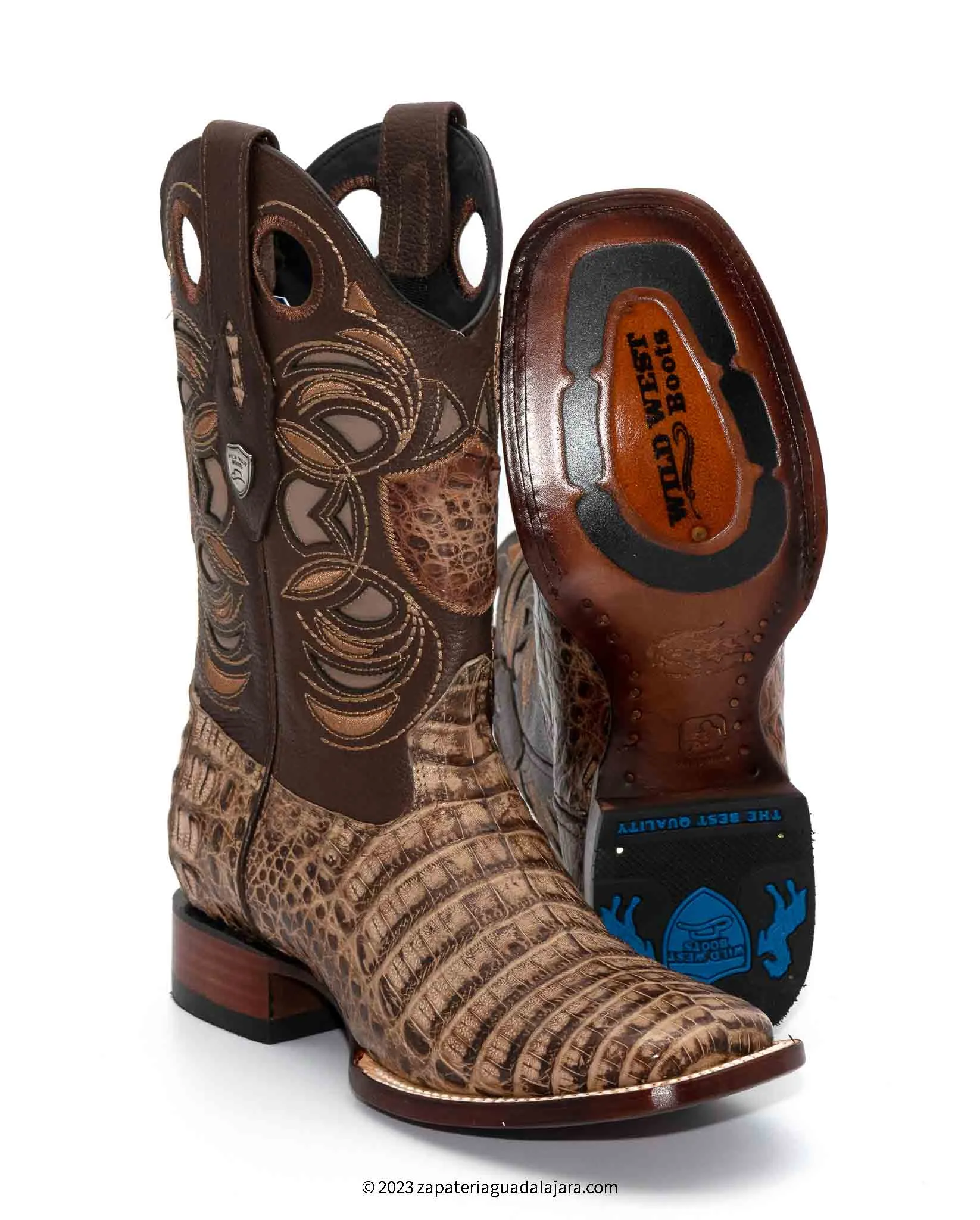 28248272 WIDE SQUARE TOE CAIMAN BELLY MOCHA