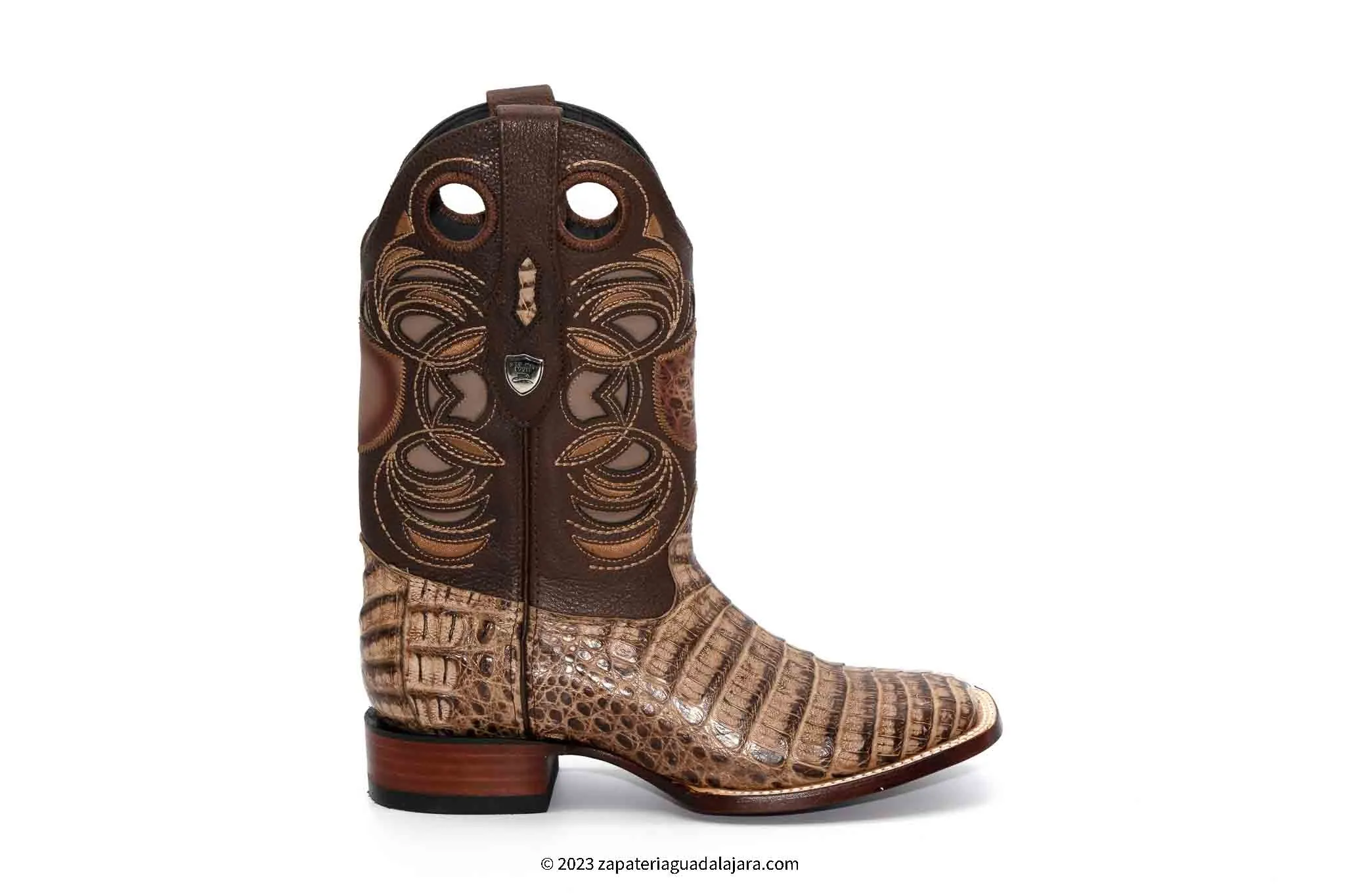 28248272 WIDE SQUARE TOE CAIMAN BELLY MOCHA