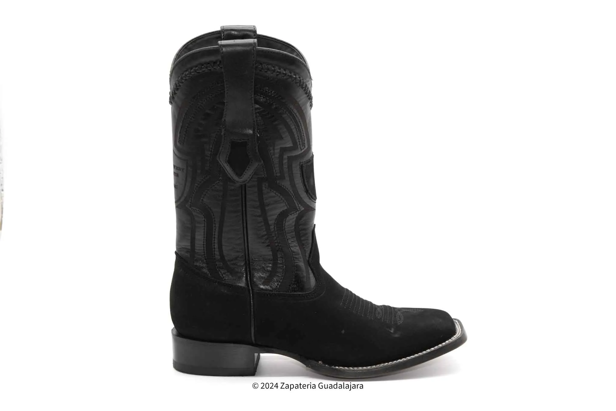 2824L6305 WIDE SQUARE TOE NOBUCK BLACK