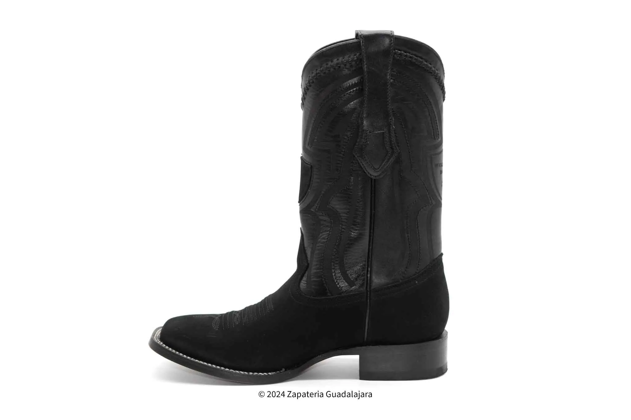 2824L6305 WIDE SQUARE TOE NOBUCK BLACK