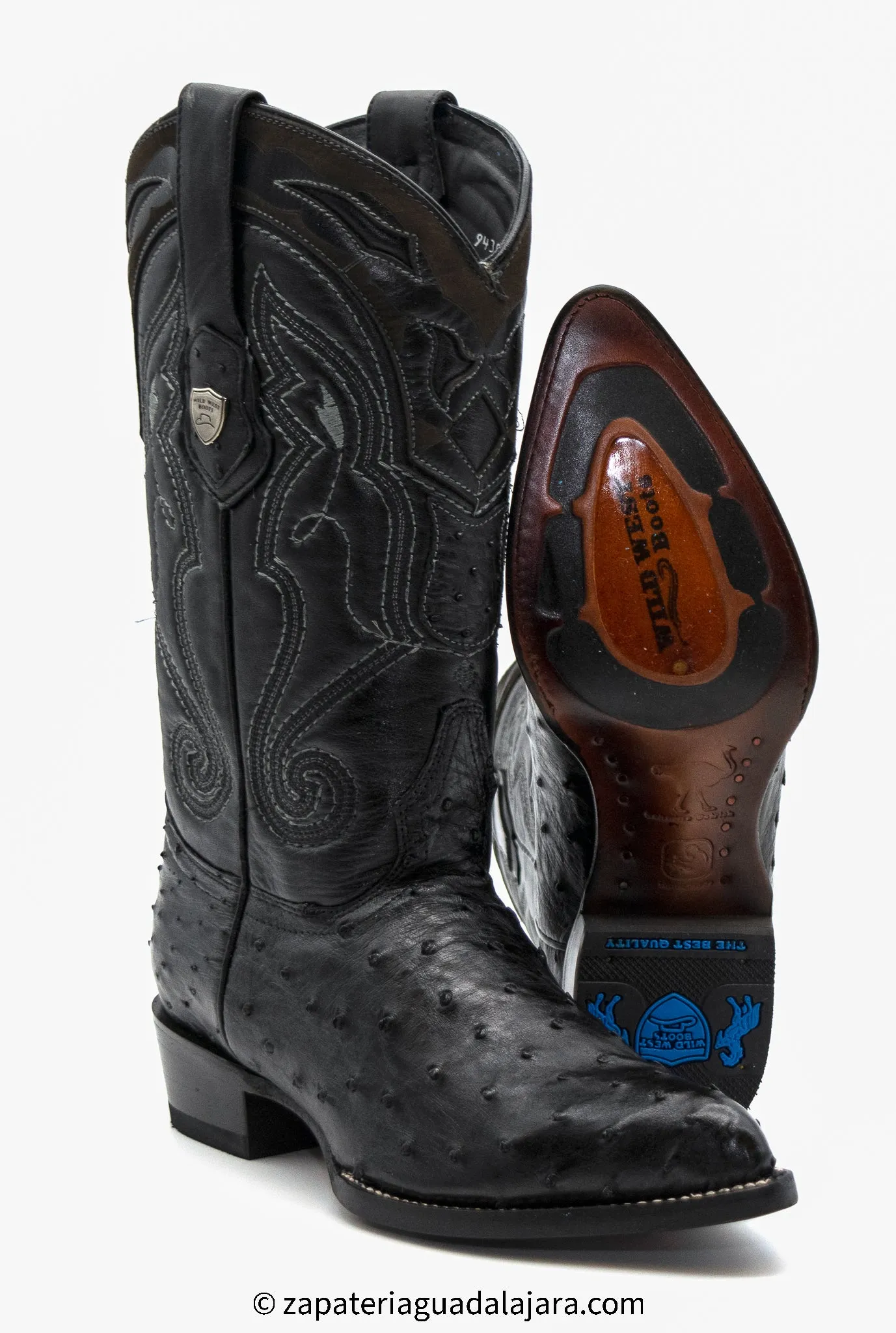 2990305 J-TOE FULL QUILL OSTRICH BLACK