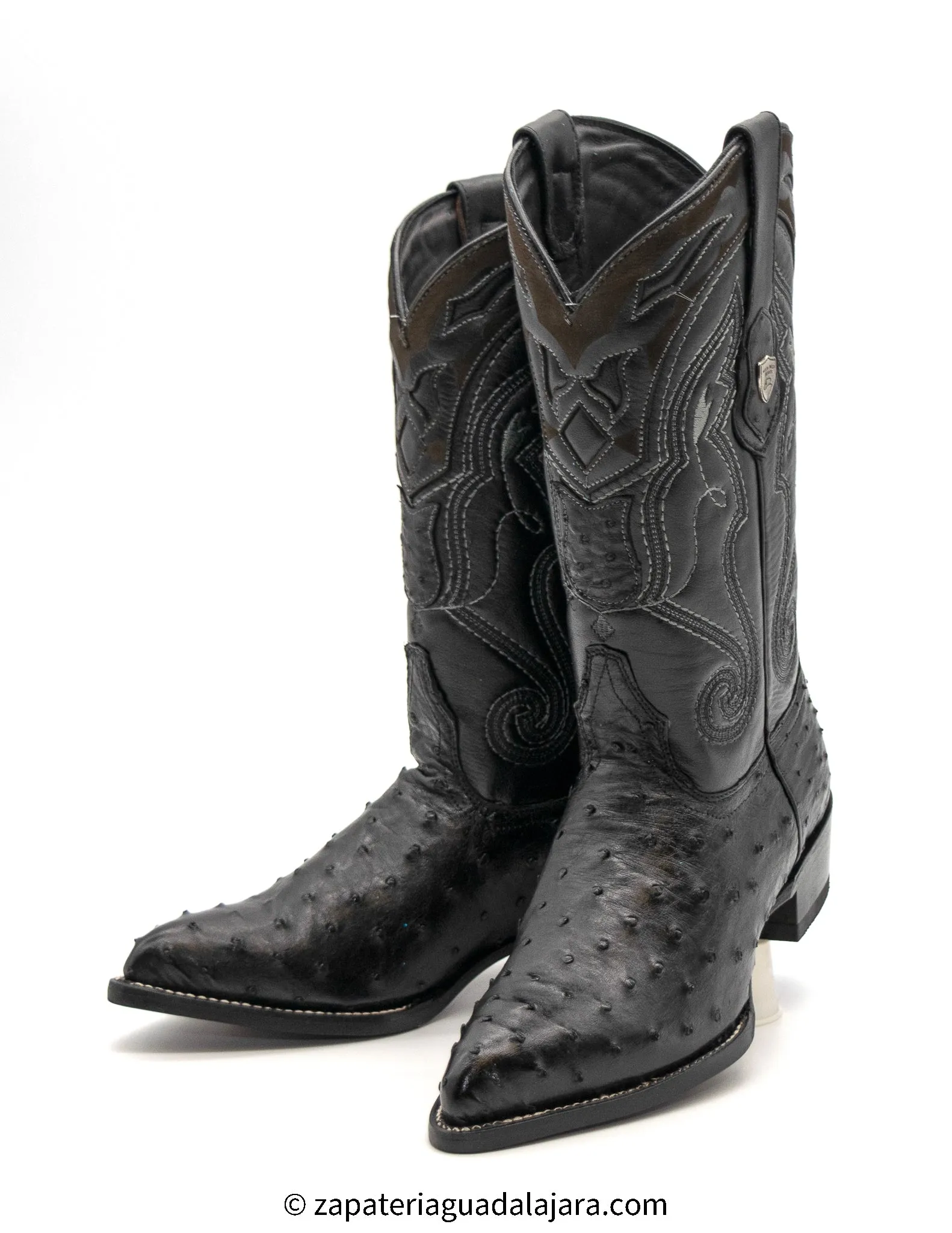 2990305 J-TOE FULL QUILL OSTRICH BLACK