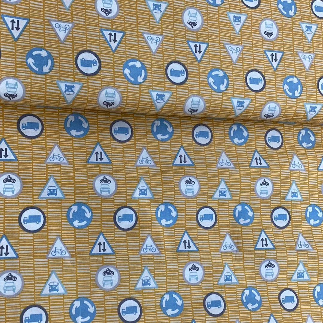 A Fabric Freedom Design FF20 Col.1 Traffic Signs | Fabric Freedom - 1/2 metre