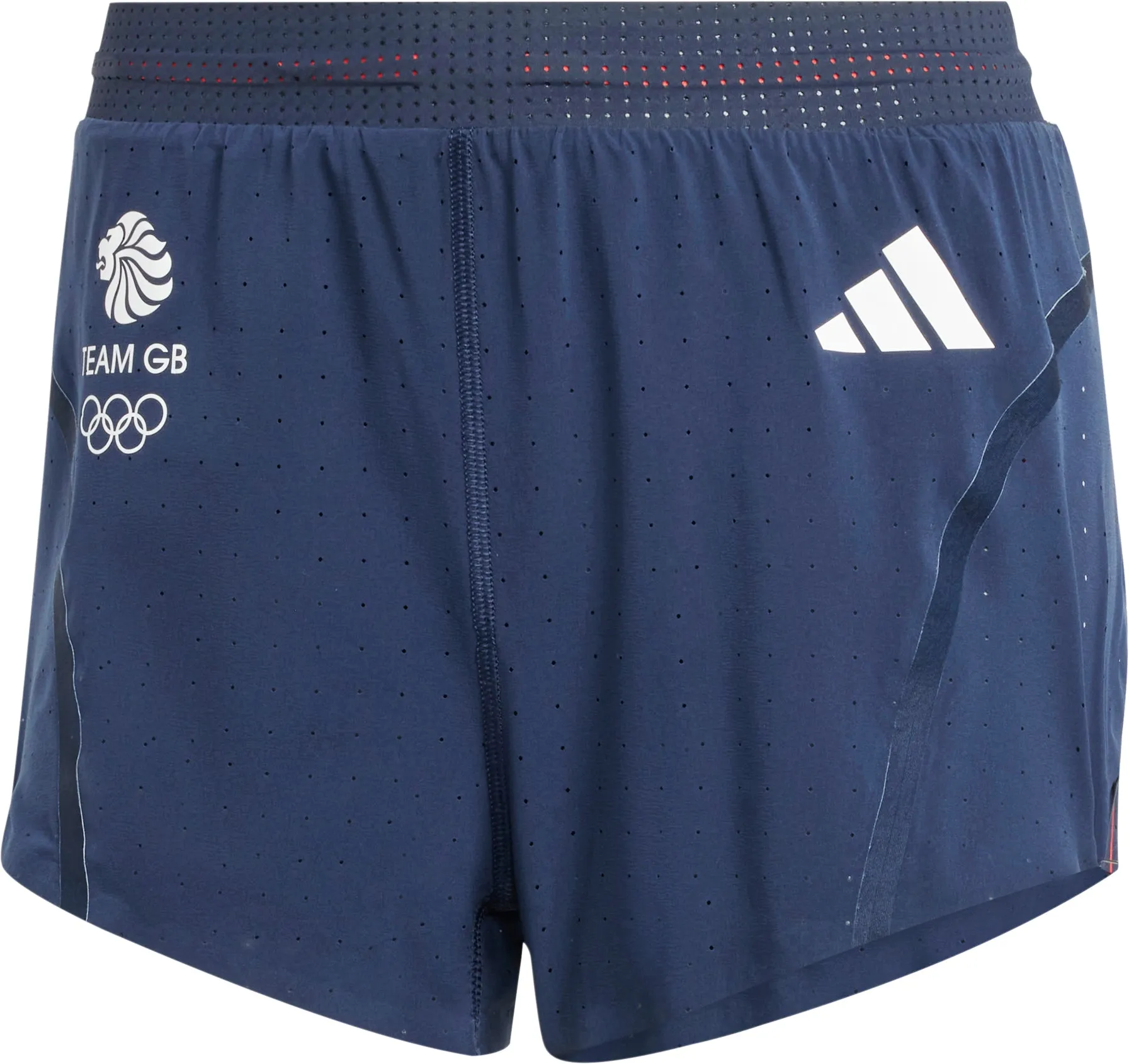 adidas Adizero Team GB Womens Split Running Shorts - Blue
