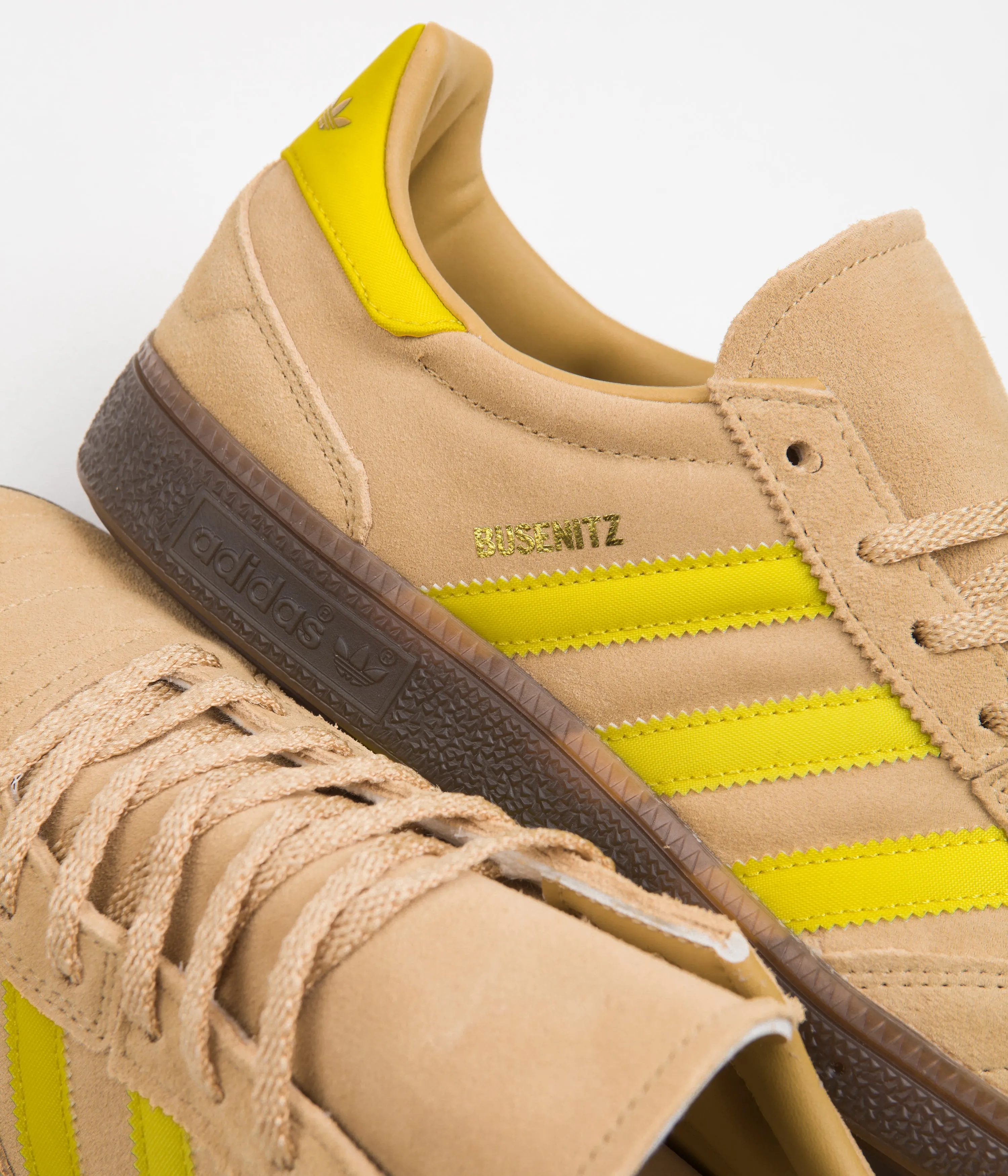 Adidas Busenitz Vintage Shoes - Golden Beige / Impact Yellow / Gum5