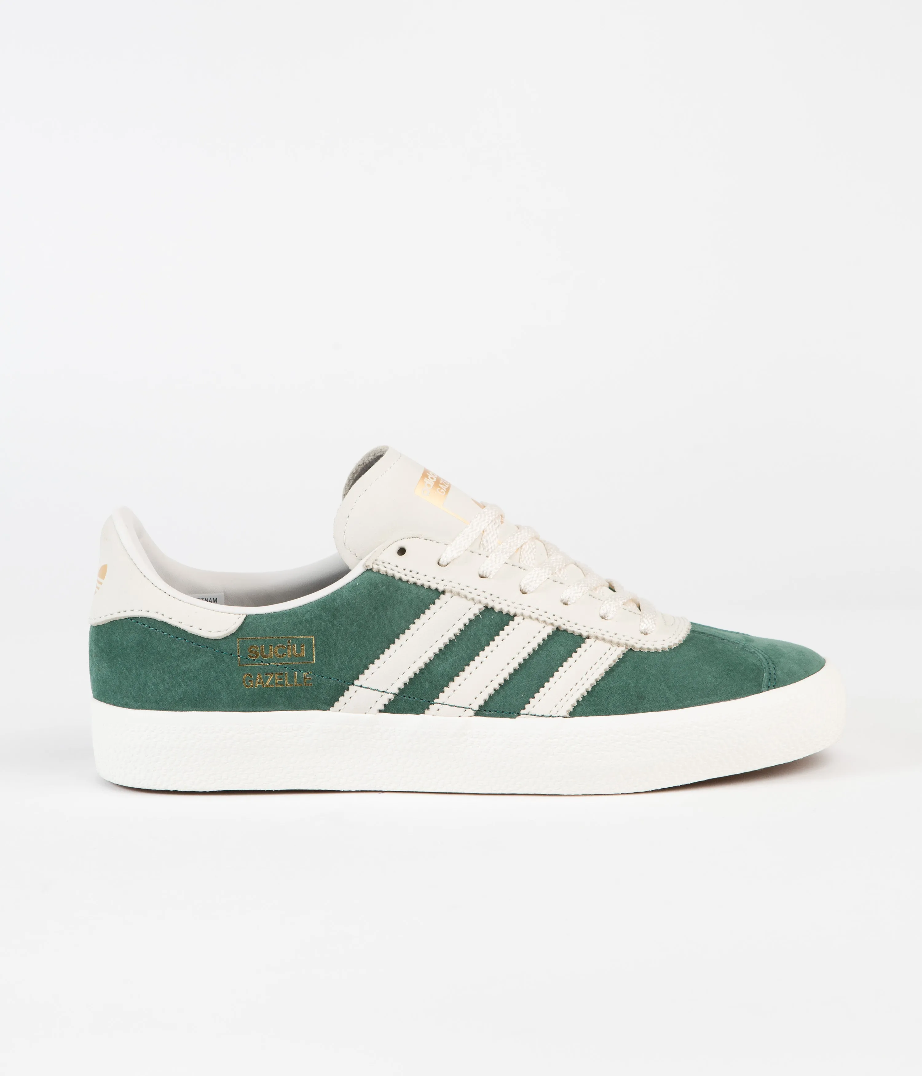 Adidas Suciu Gazelle ADV Shoes - Collegiate Green / Chalk White / Chalk White