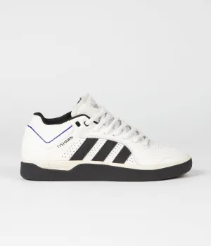 Adidas Tyshawn Shoes - Cloud White / Core Black / Collegiate Purple