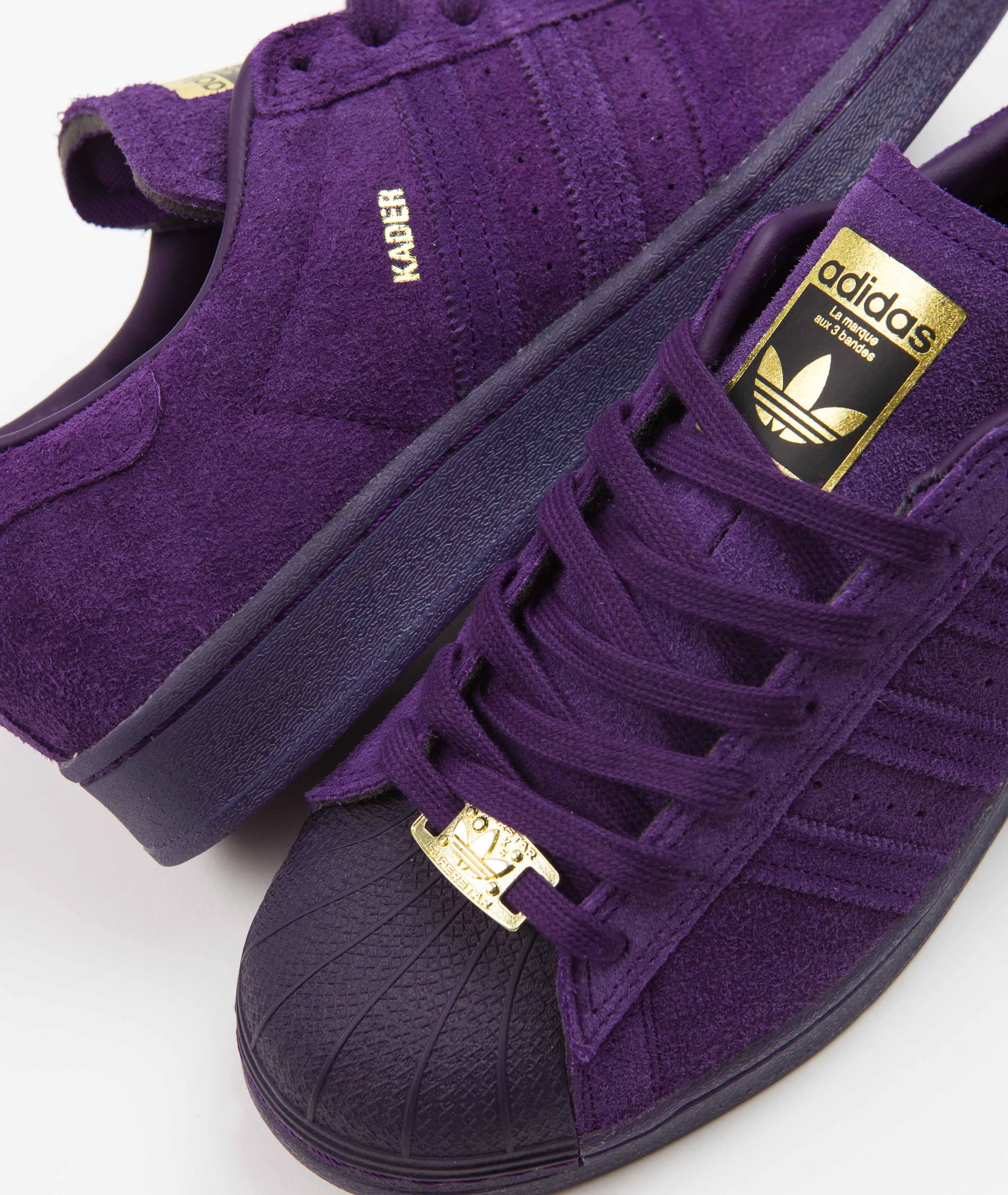 Adidas x Kader Superstar ADV Shoes - Dark Purple / Dark Purple / Gold Metallic