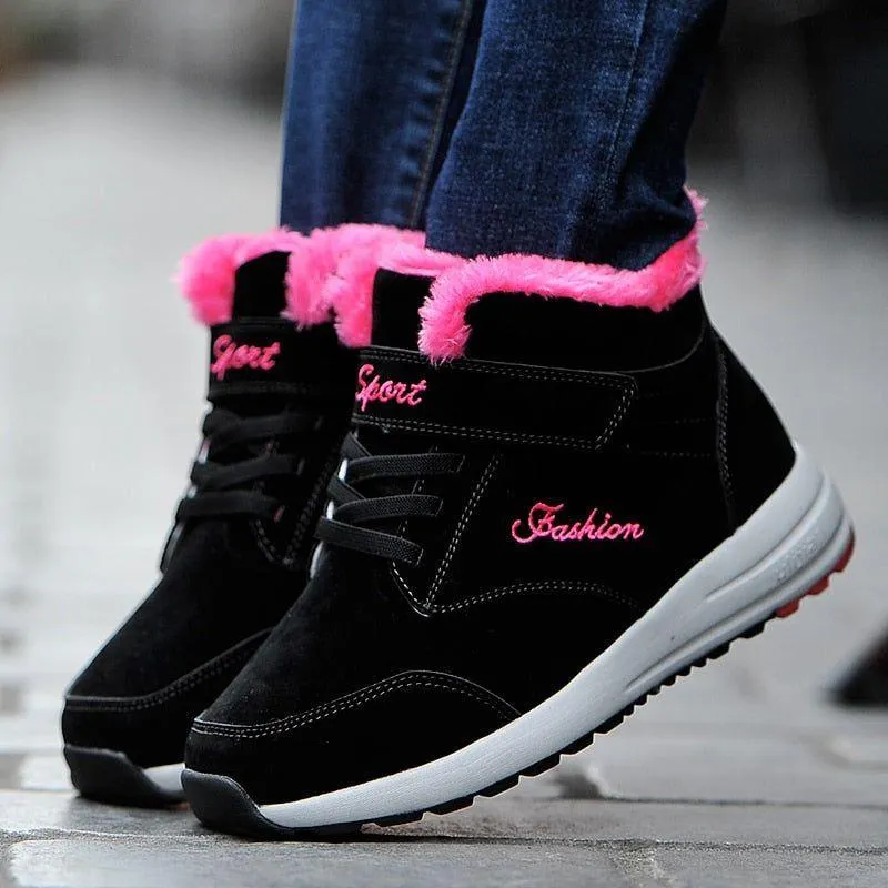 Ankle Boots Flat Black Women's Casual Shoes Sneakers