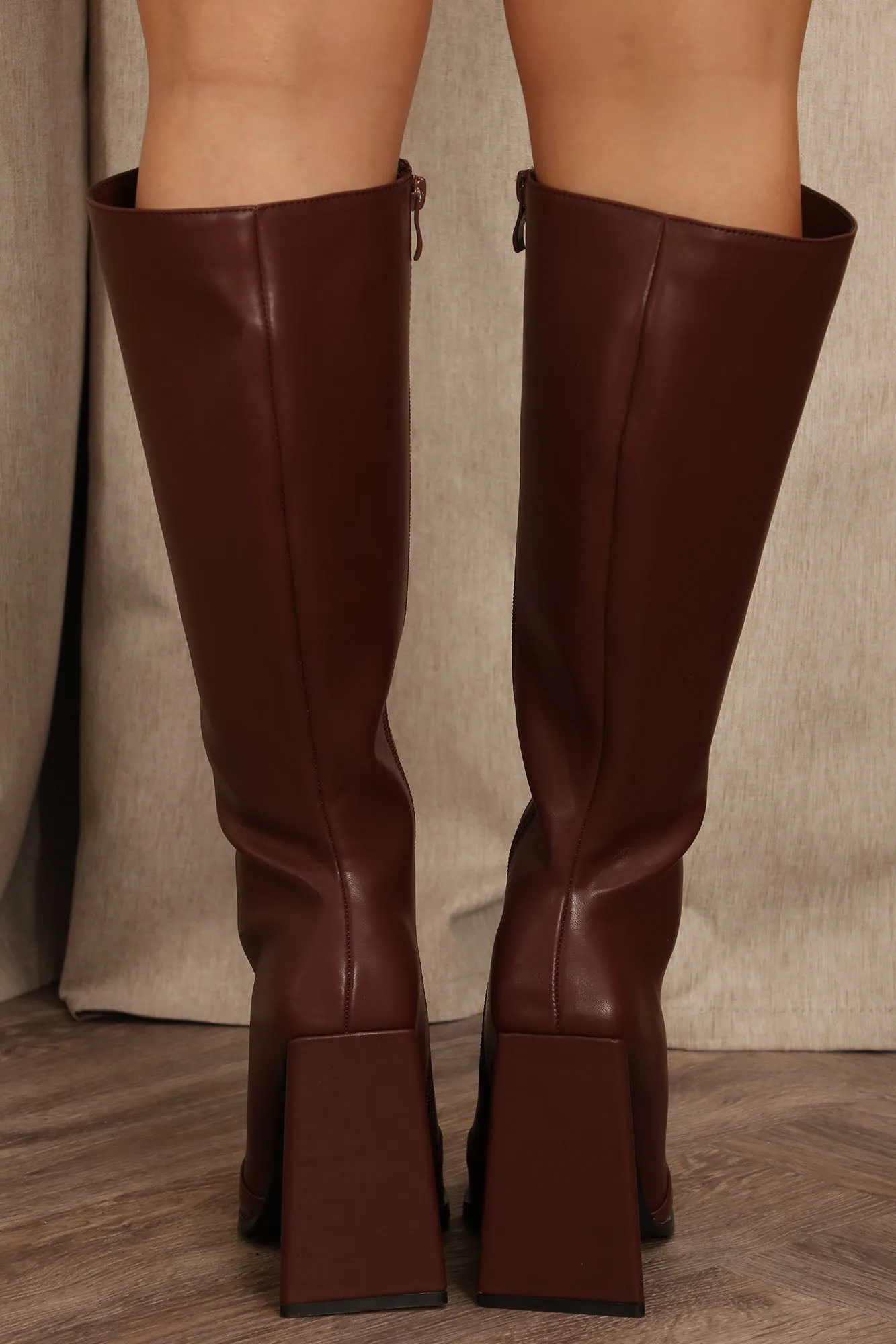 Annabelle Knee High Boots - Chocolate