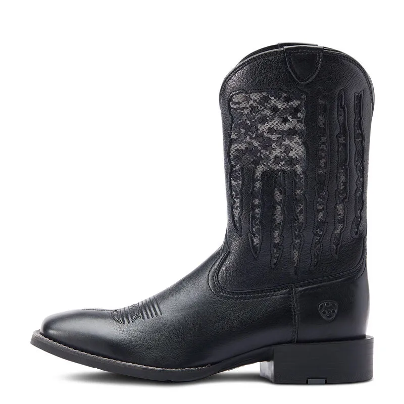 Ariat Black/Camo Sport My Country VentTEK Western Boot