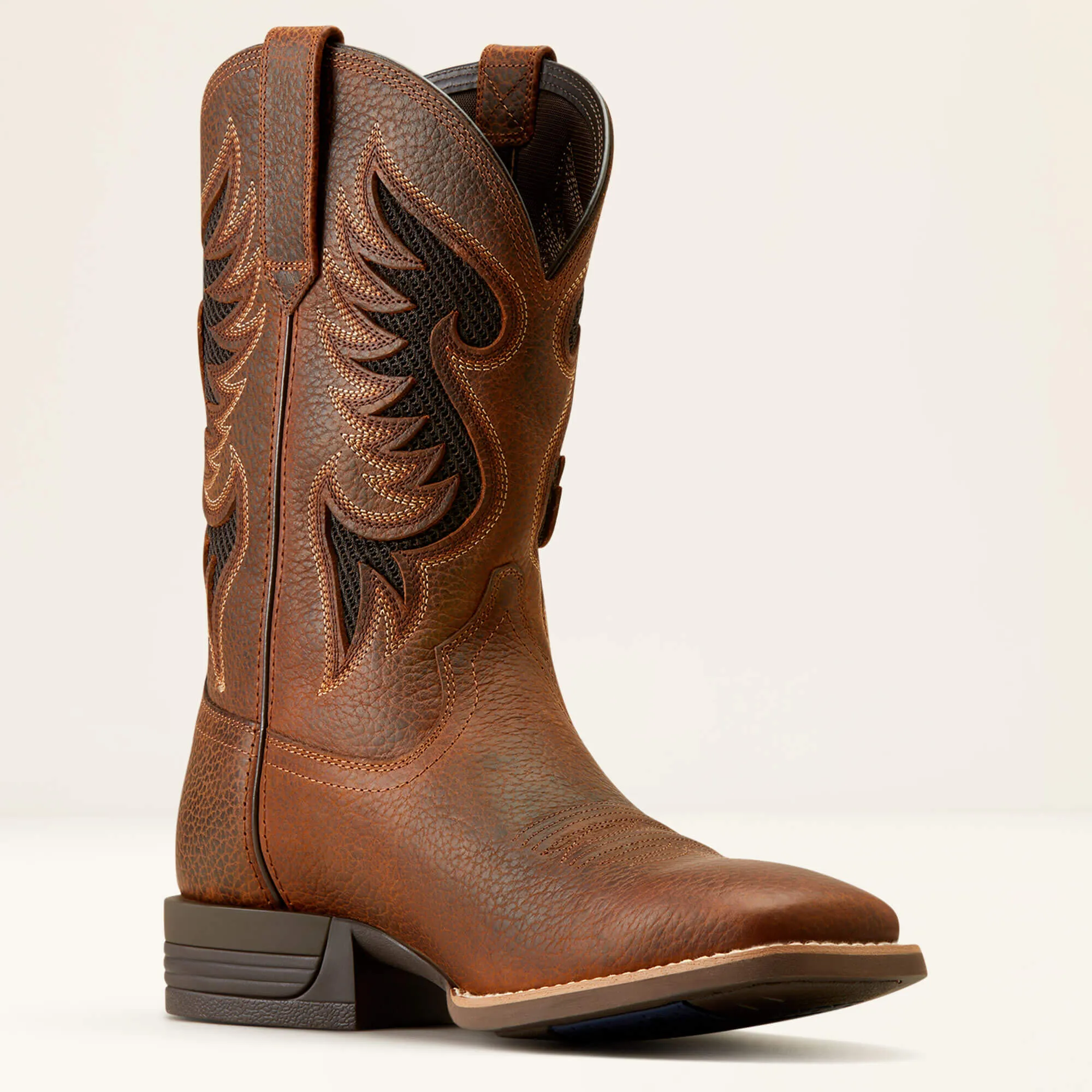 Ariat Men's Brown Oiled Cowpuncher VenTEK Broad Square Toe Western Boots
