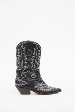 Black & White Duerto Cowboy Boot