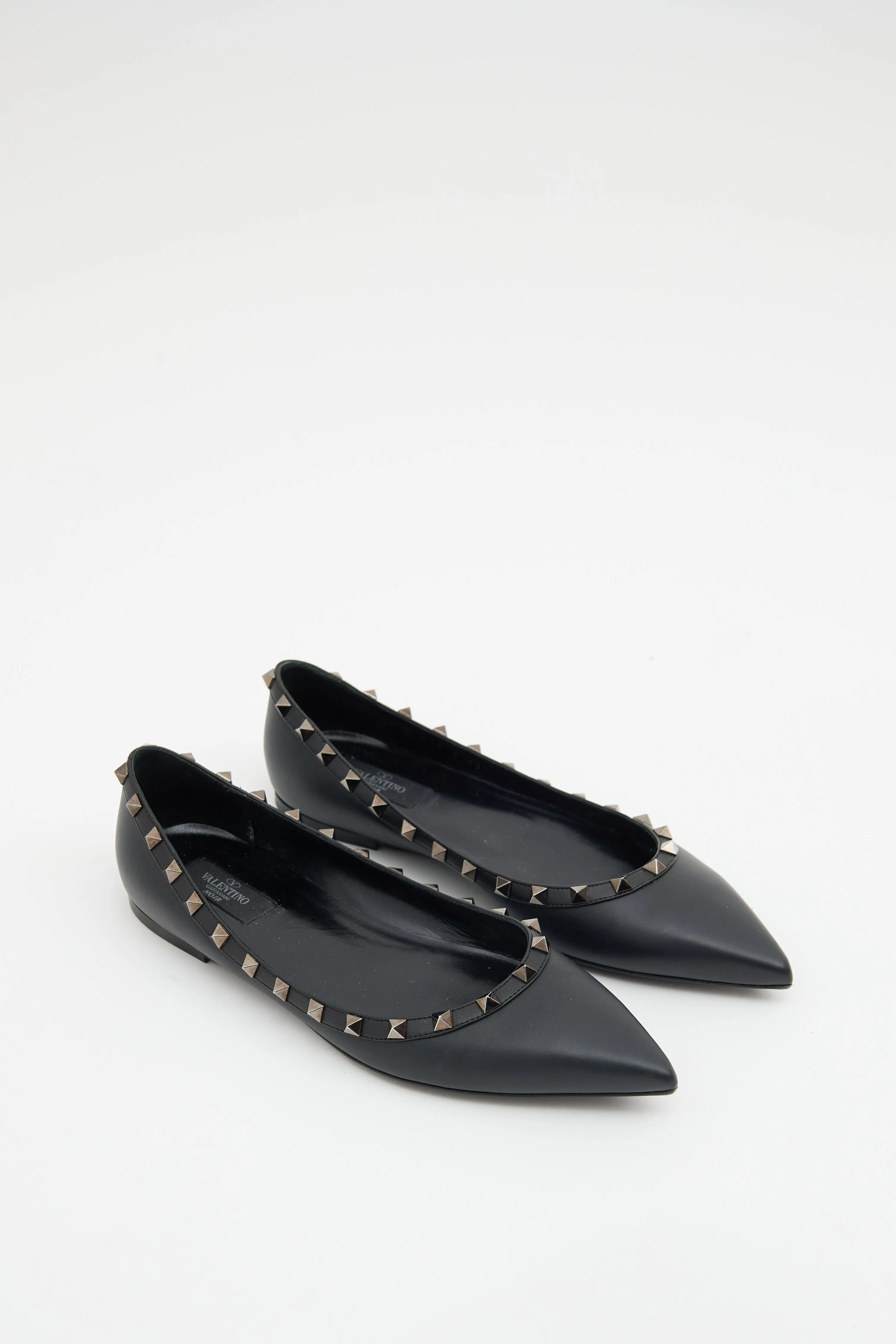 Black Stud Ballet Flat