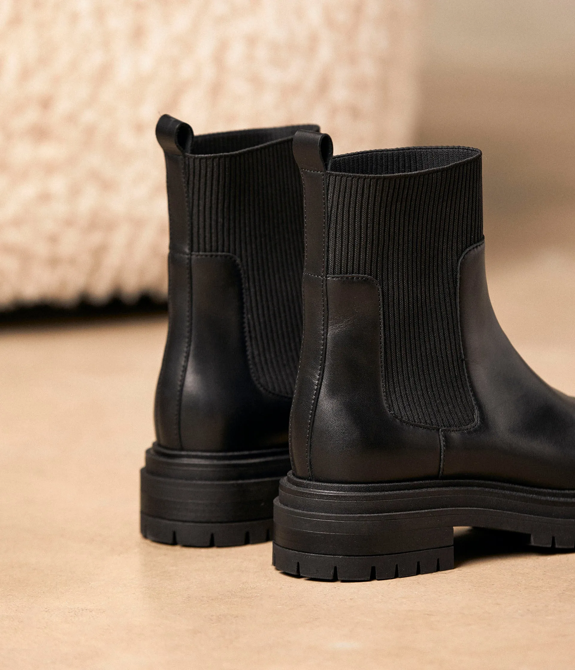 Boots chaussettes noires Anika