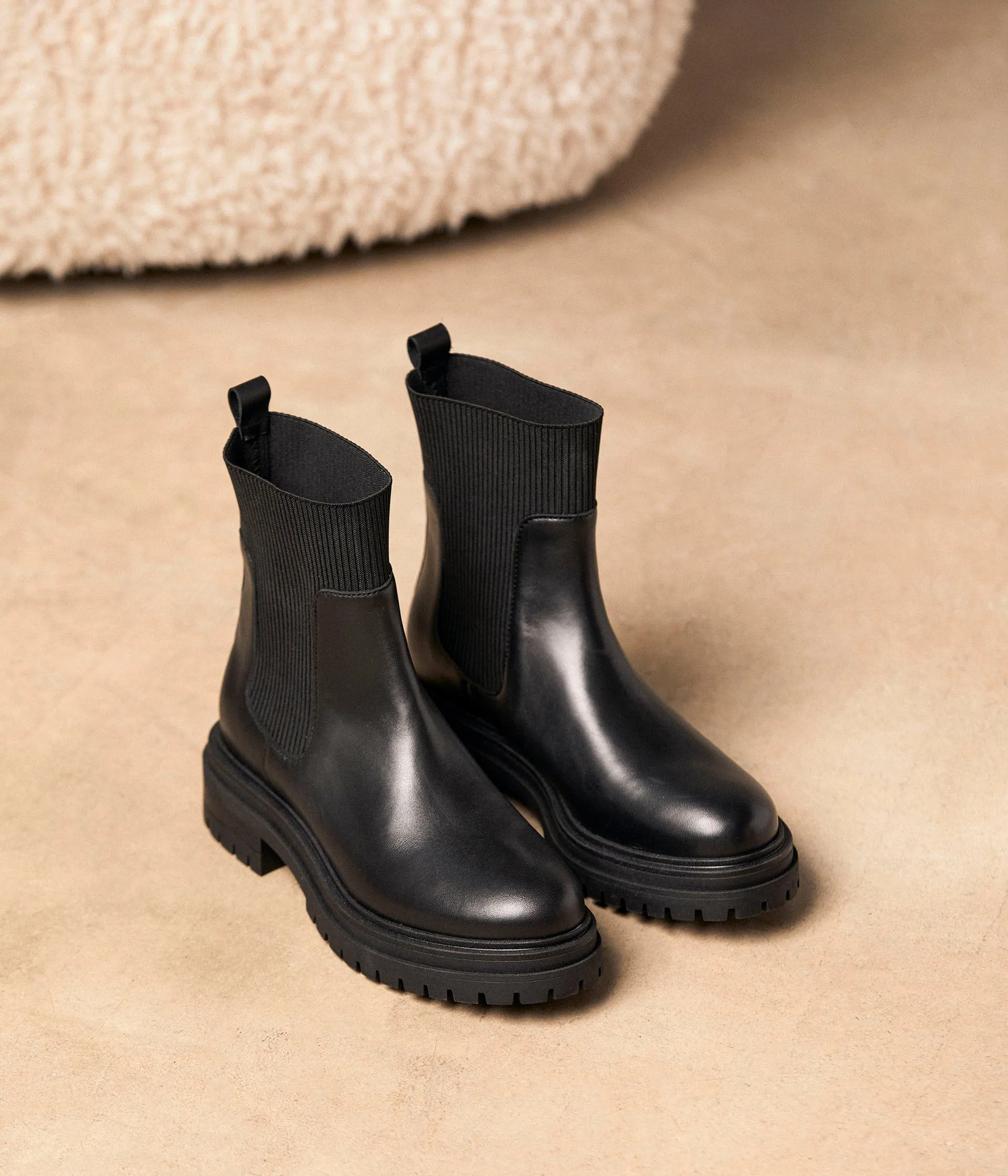 Boots chaussettes noires Anika