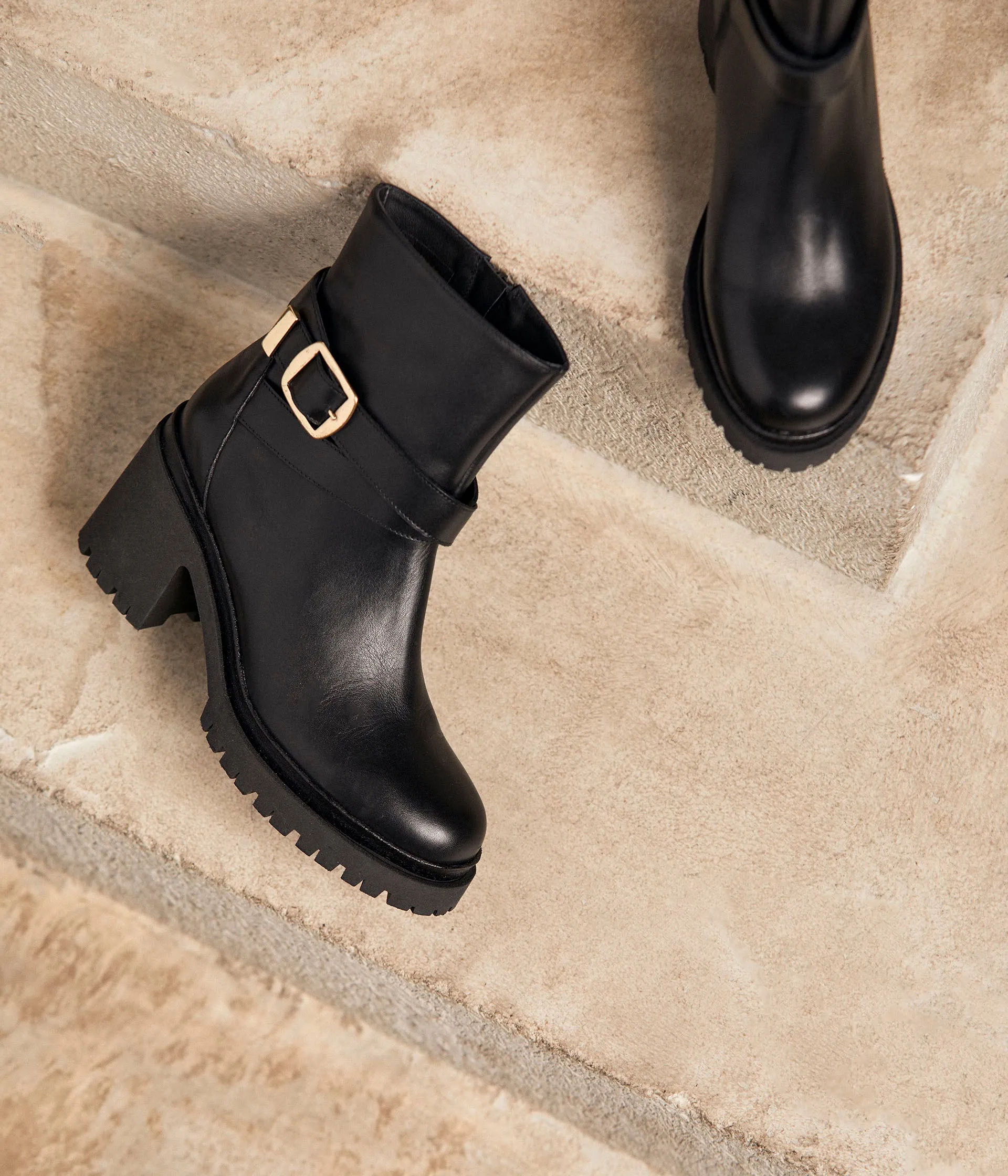Boots crantées bride Babeth