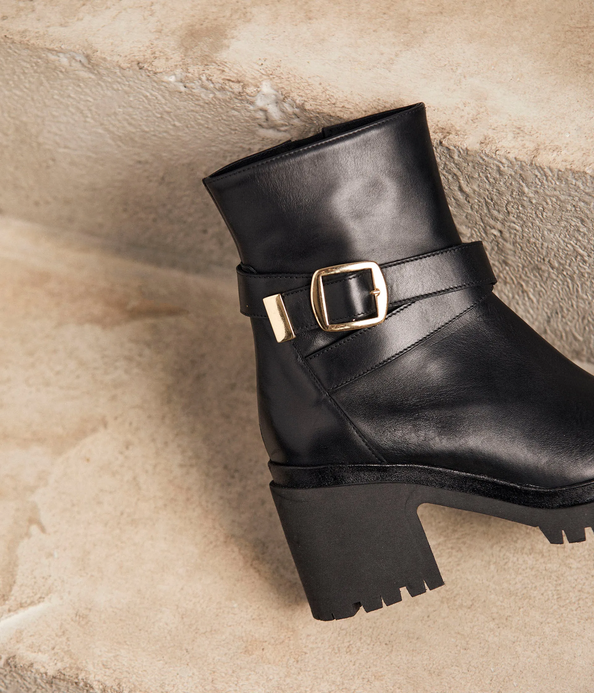 Boots crantées bride Babeth