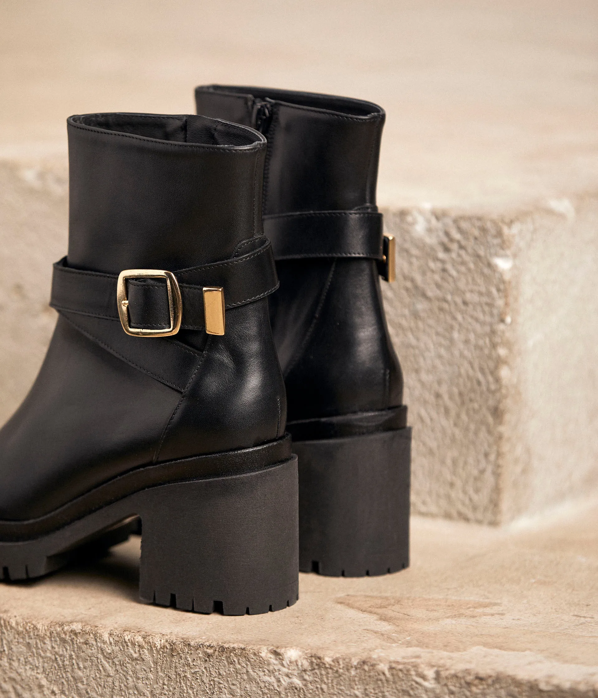 Boots crantées bride Babeth