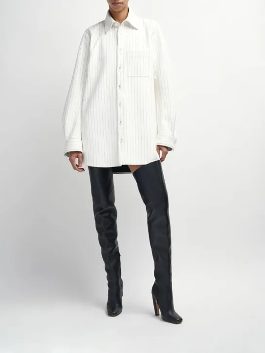 Bottega Veneta   100mm Canalazzo thigh-high leather boots 