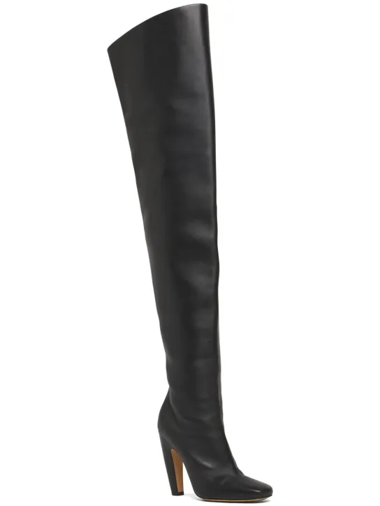 Bottega Veneta   100mm Canalazzo thigh-high leather boots 