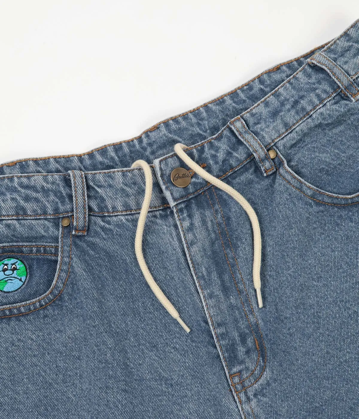 Butter Goods World Denim Pants - Light Blue