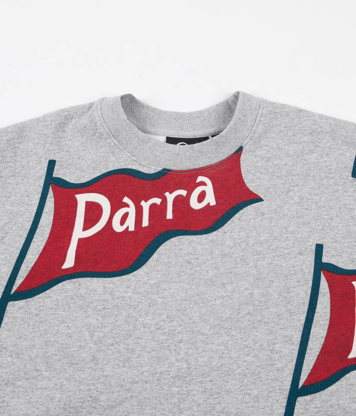 by Parra Flapping Flag Crewneck Sweatshirt - Heather Grey