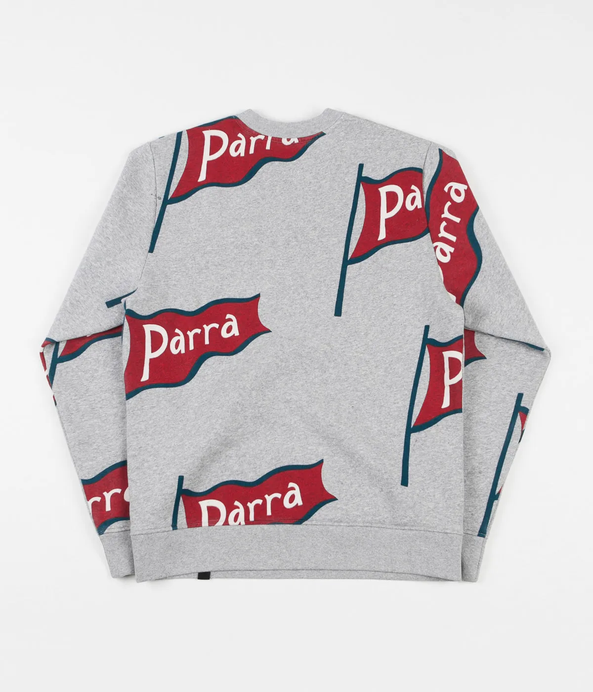 by Parra Flapping Flag Crewneck Sweatshirt - Heather Grey