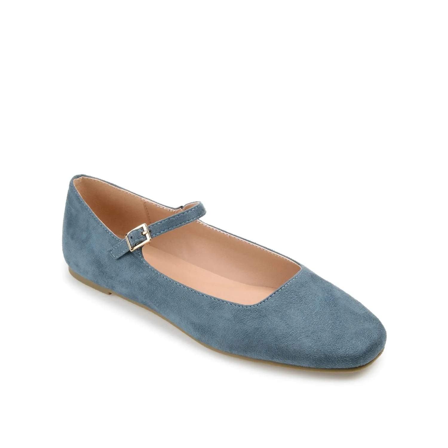 CARRIE FAUX SUEDE BALLET FLATS IN WIDE