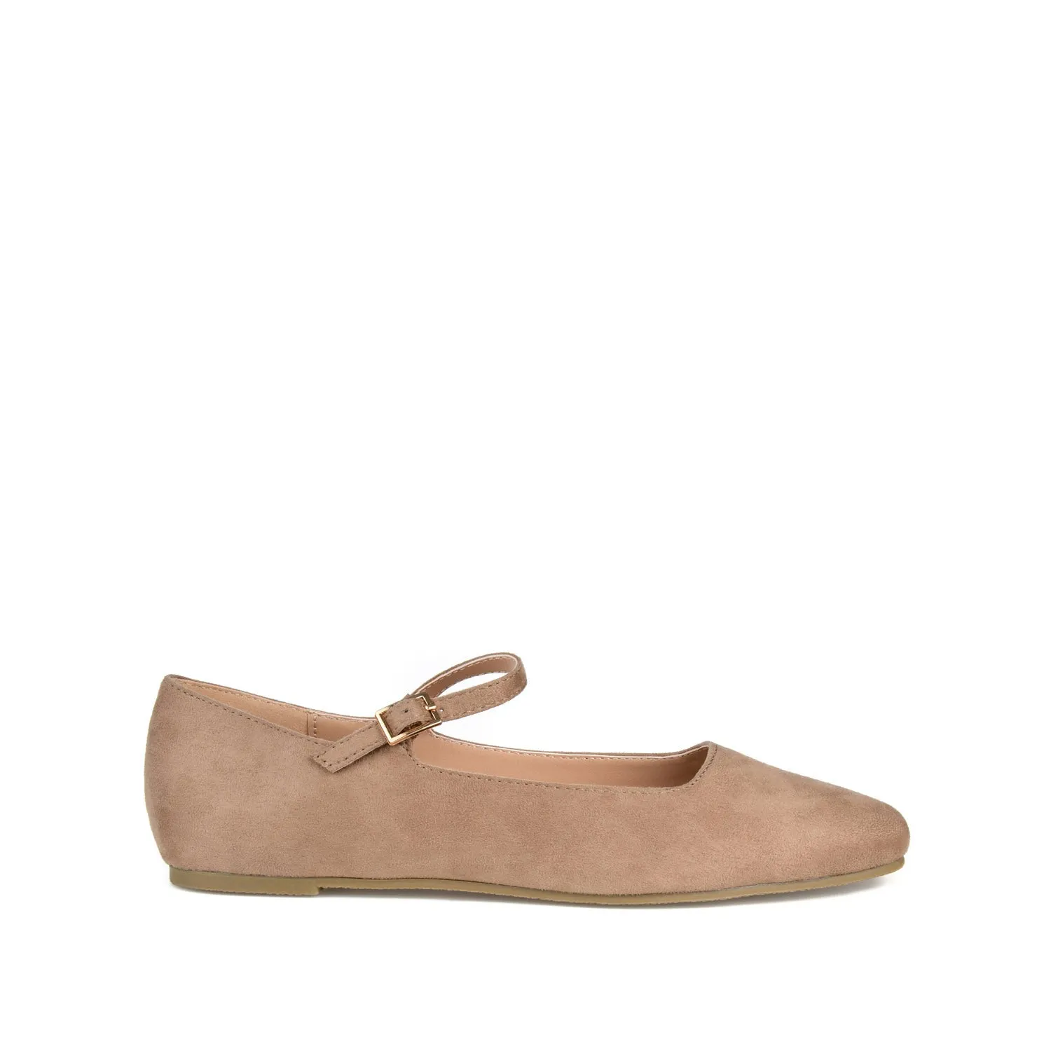 CARRIE FAUX SUEDE BALLET FLATS IN WIDE