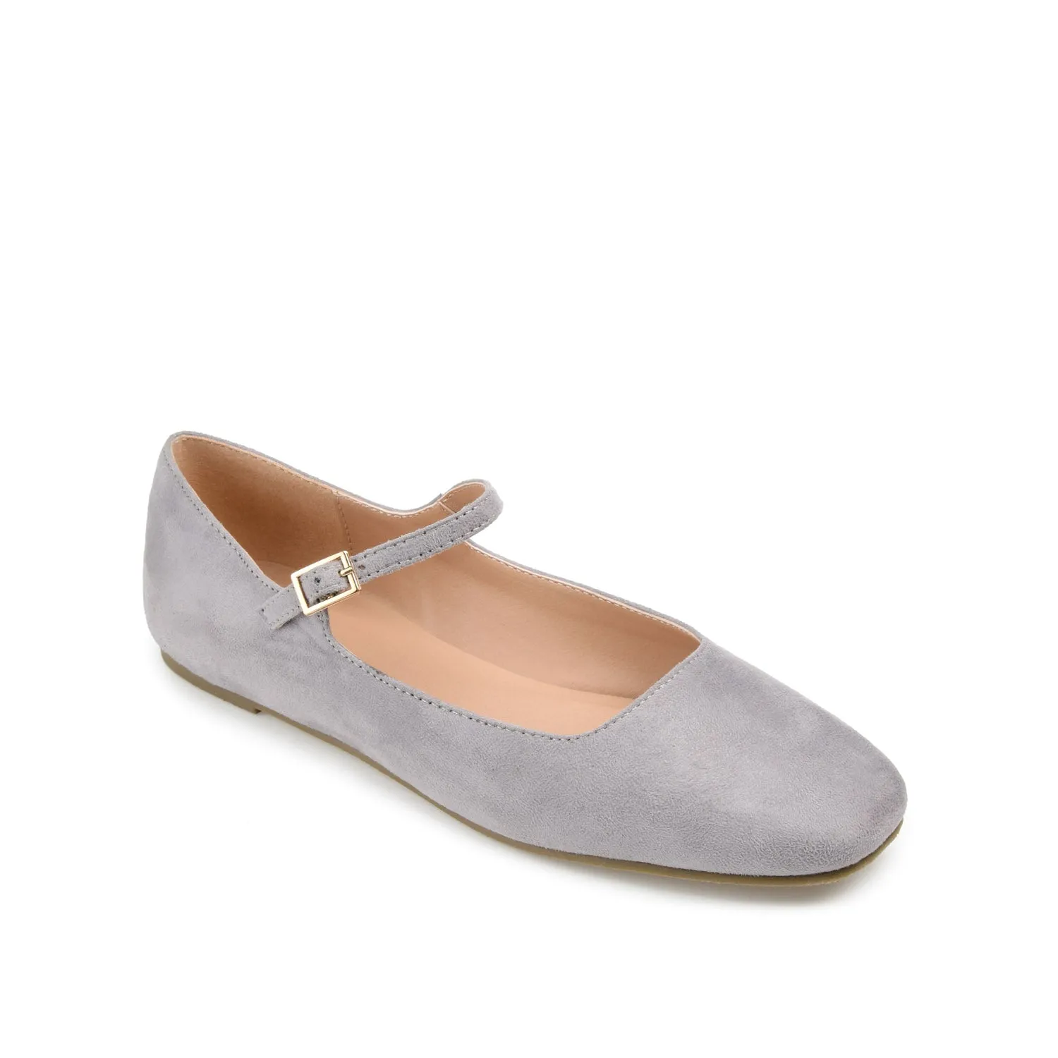 CARRIE FAUX SUEDE BALLET FLATS IN WIDE