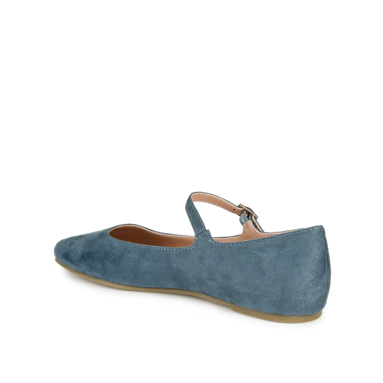 CARRIE FAUX SUEDE BALLET FLATS IN WIDE