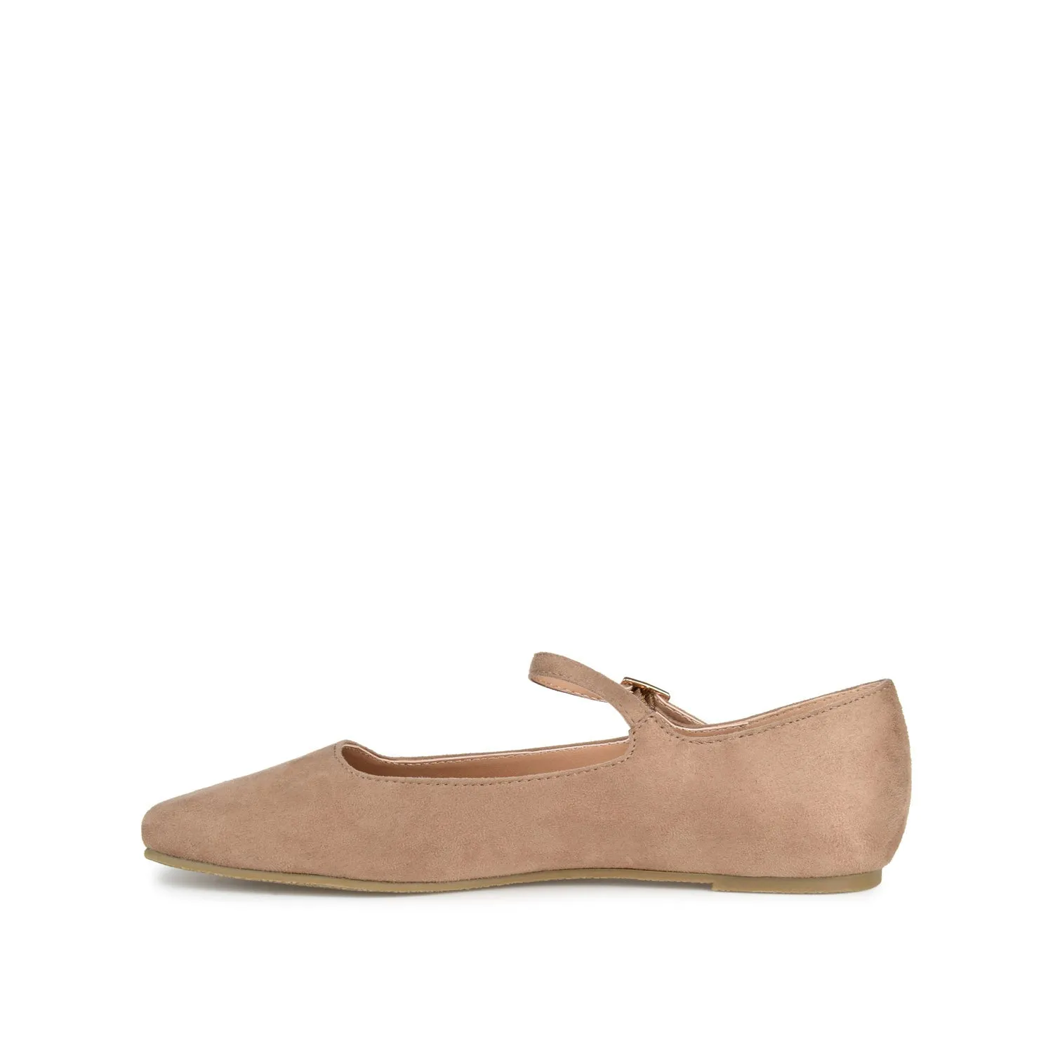 CARRIE FAUX SUEDE BALLET FLATS IN WIDE